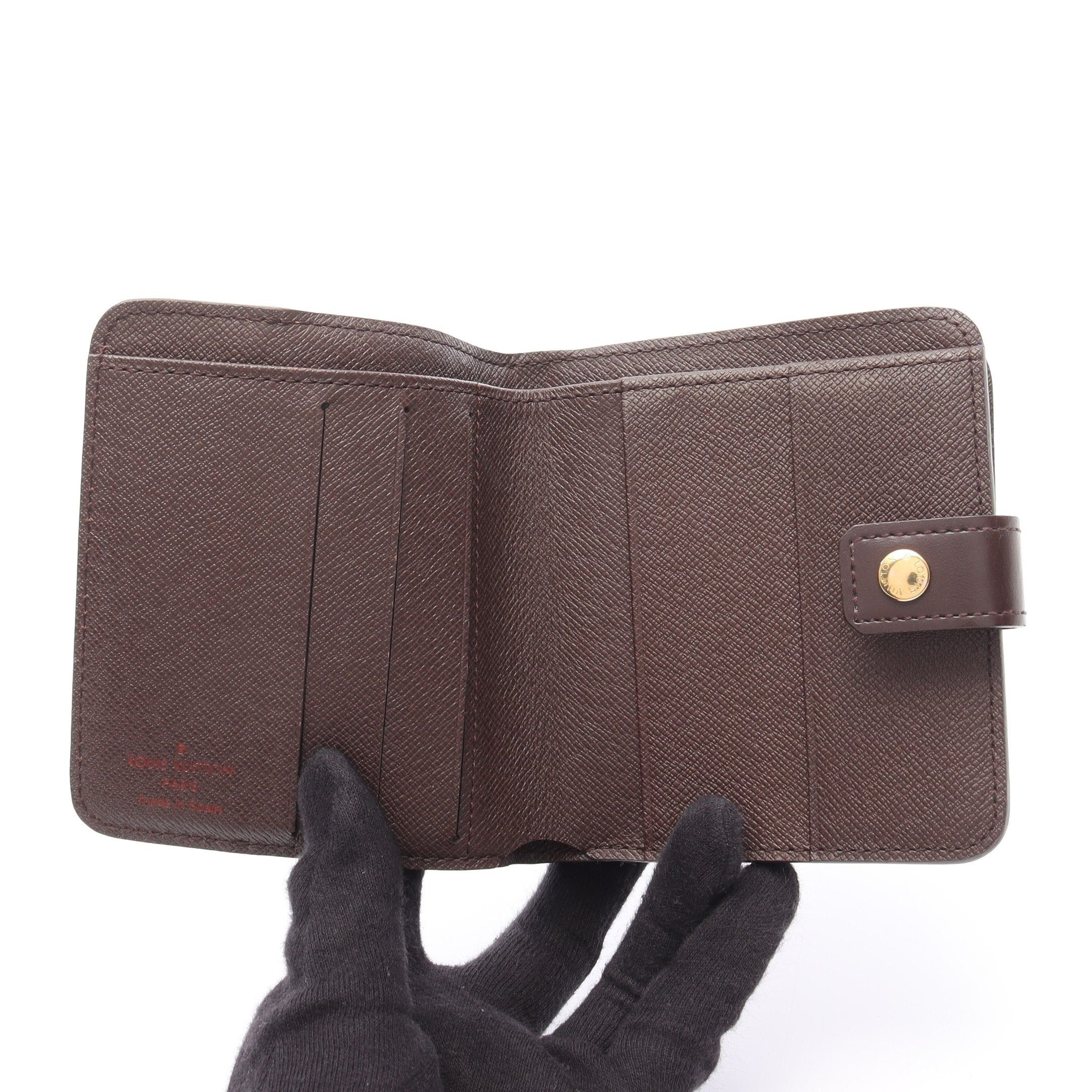 Louis Vuitton Louis Vuitton Compact Zip Damier Ebene Bi-Fold Wallet Leather Brown Size ONE SIZE - 3 Thumbnail