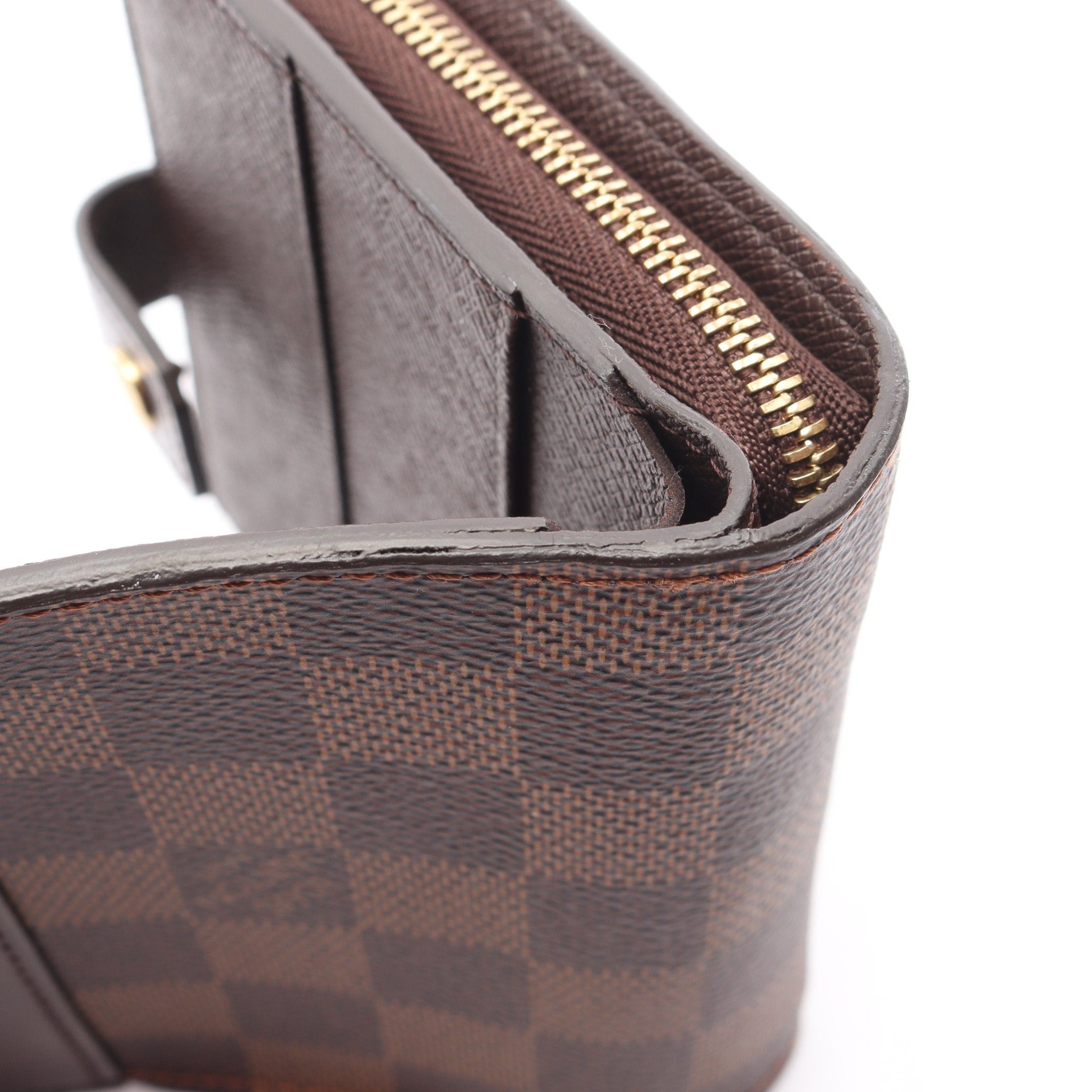 Louis Vuitton Louis Vuitton Compact Zip Damier Ebene Bi-Fold Wallet Leather Brown Size ONE SIZE - 10 Thumbnail
