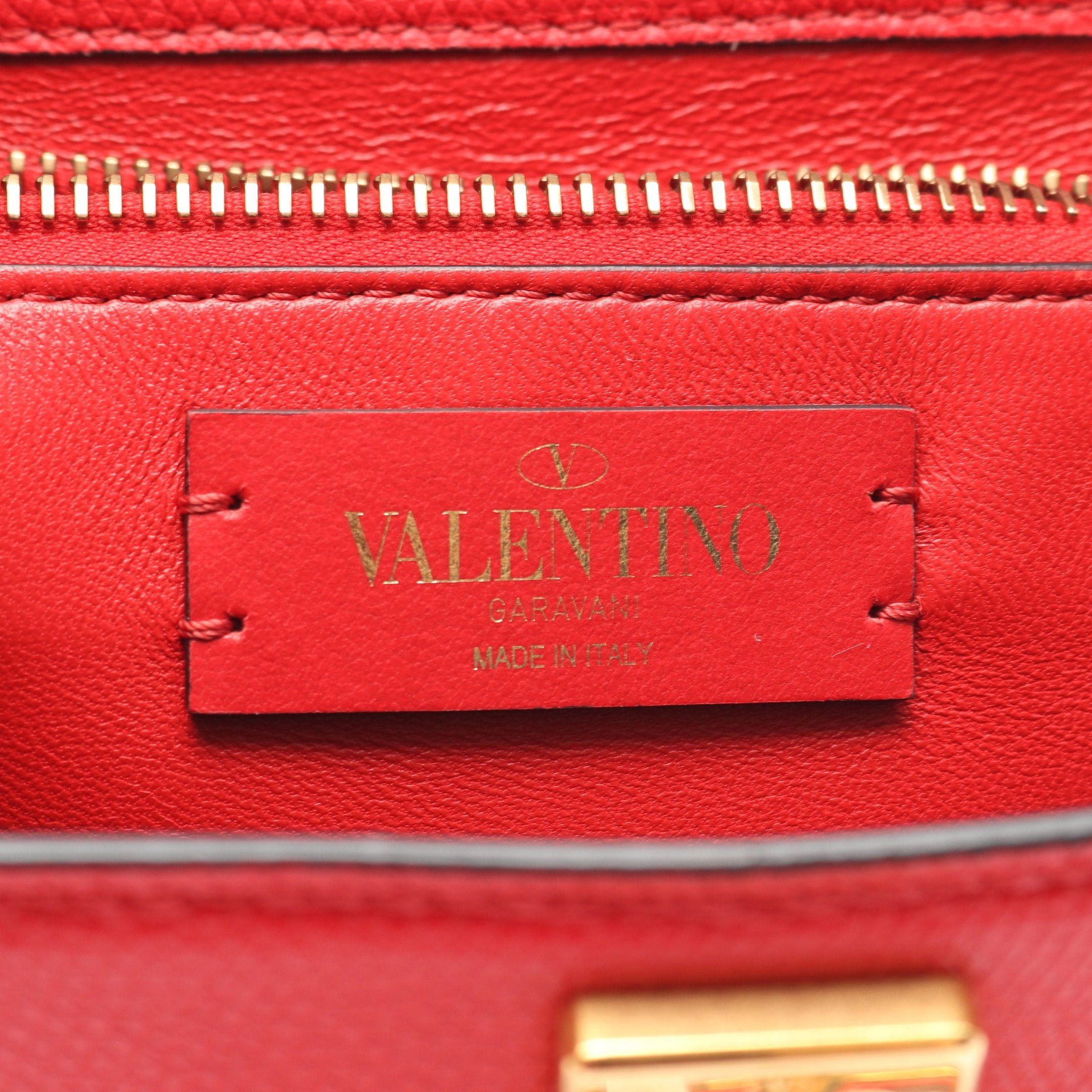 Valentino Valentino V-Sling Small Handbag Leather Red Size ONE SIZE - 4 Thumbnail