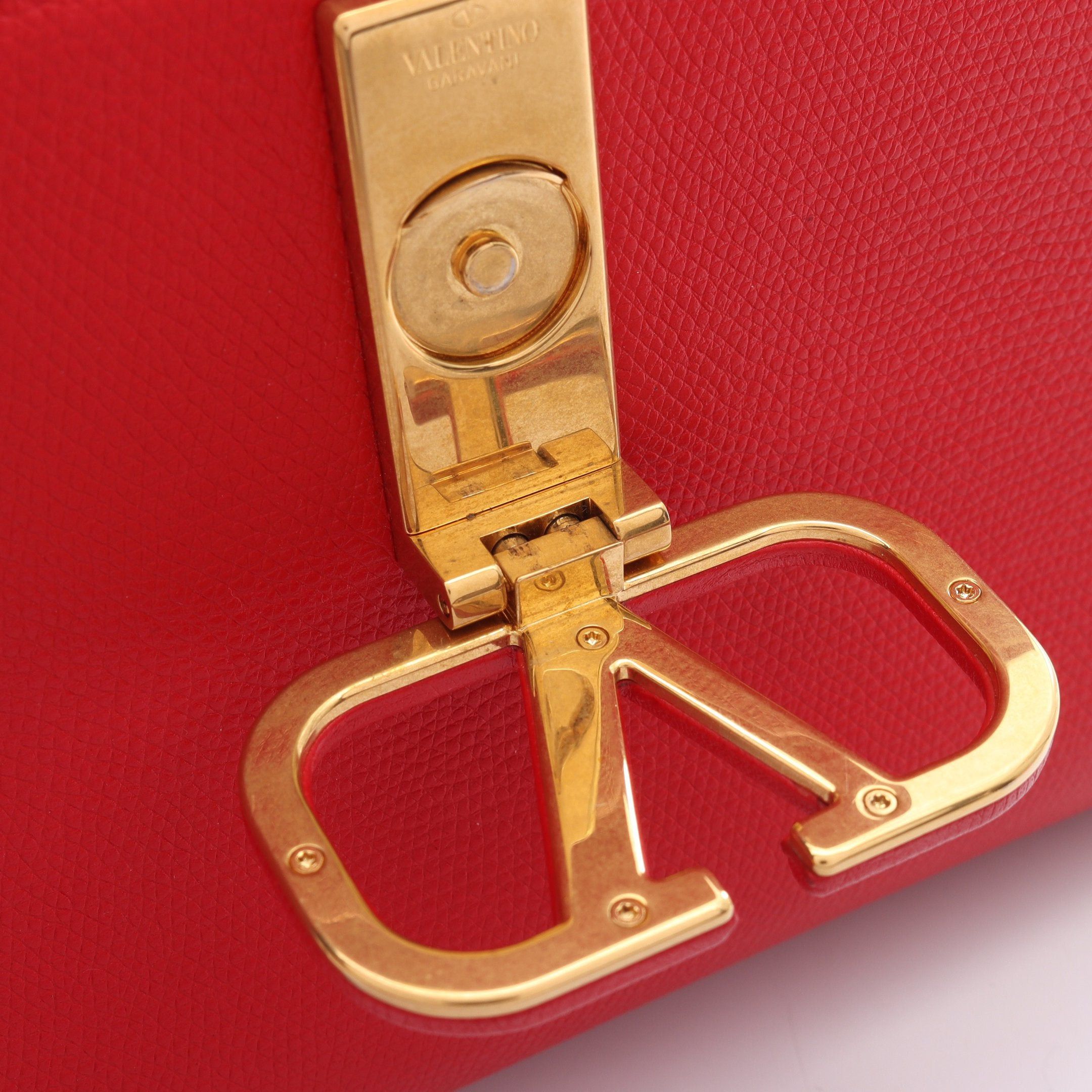 Valentino Valentino V-Sling Small Handbag Leather Red Size ONE SIZE - 6 Thumbnail