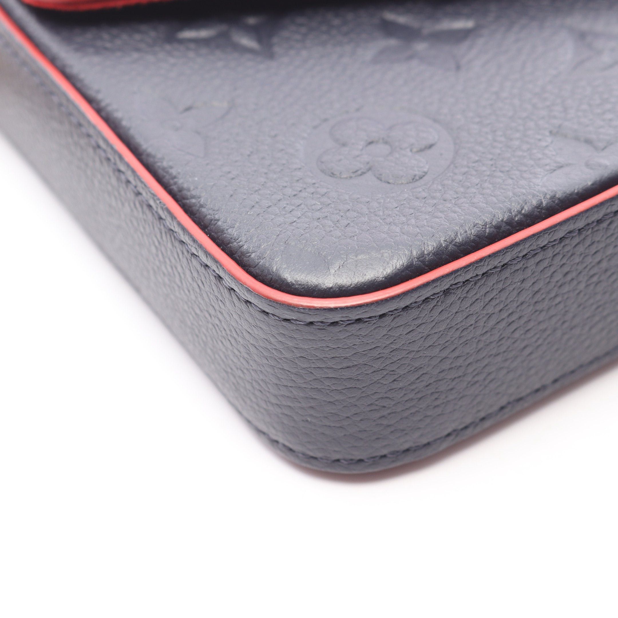 Louis Vuitton Louis Vuitton Pochette Felicie Monogram Amplant Marine Rouge Chain Wallet Leather Navy Red Size ONE SIZE - 9 Thumbnail