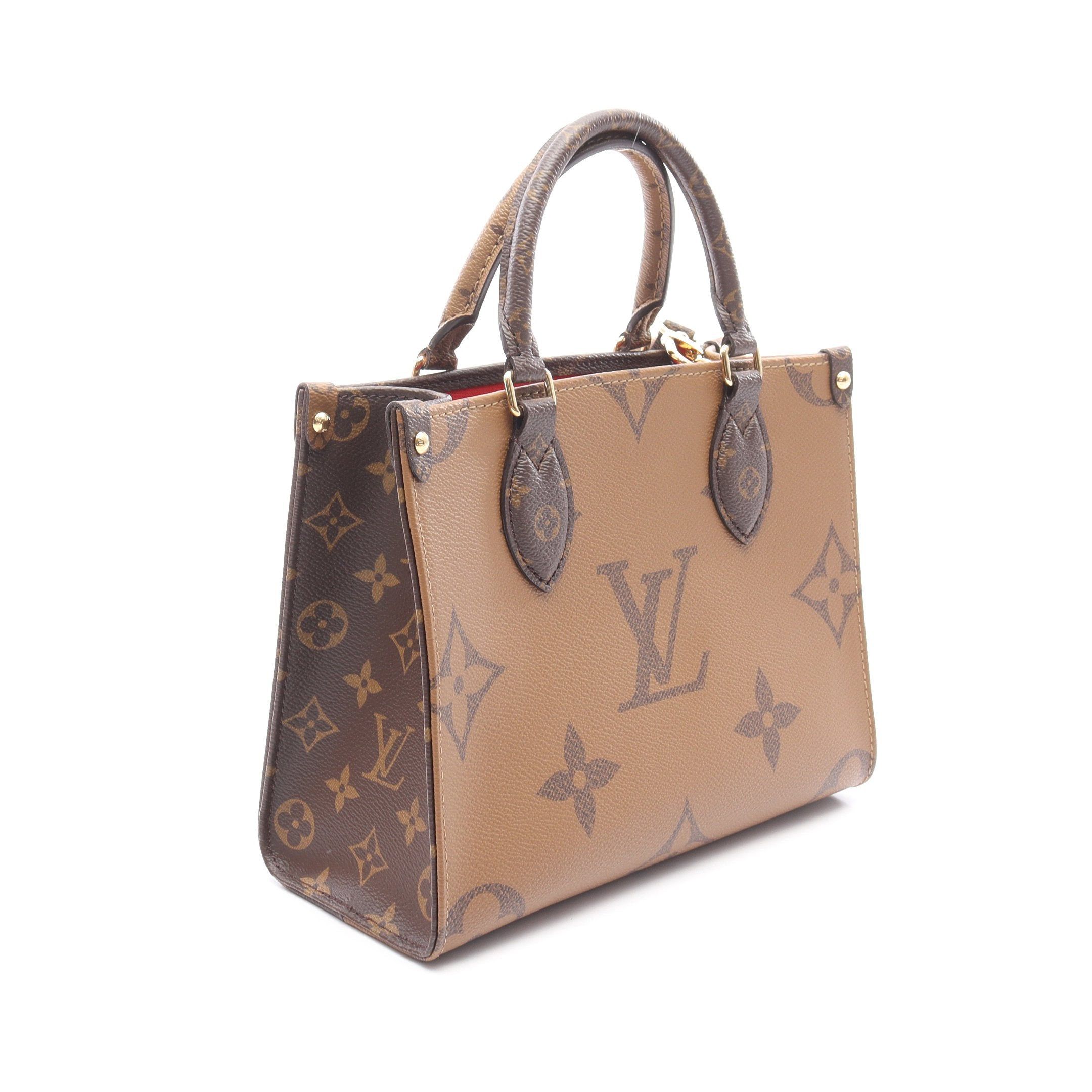 Louis Vuitton Louis Vuitton On-The-Go Pm Monogram Giant Reverse Handbag Brown Beige Size ONE SIZE - 2 Thumbnail