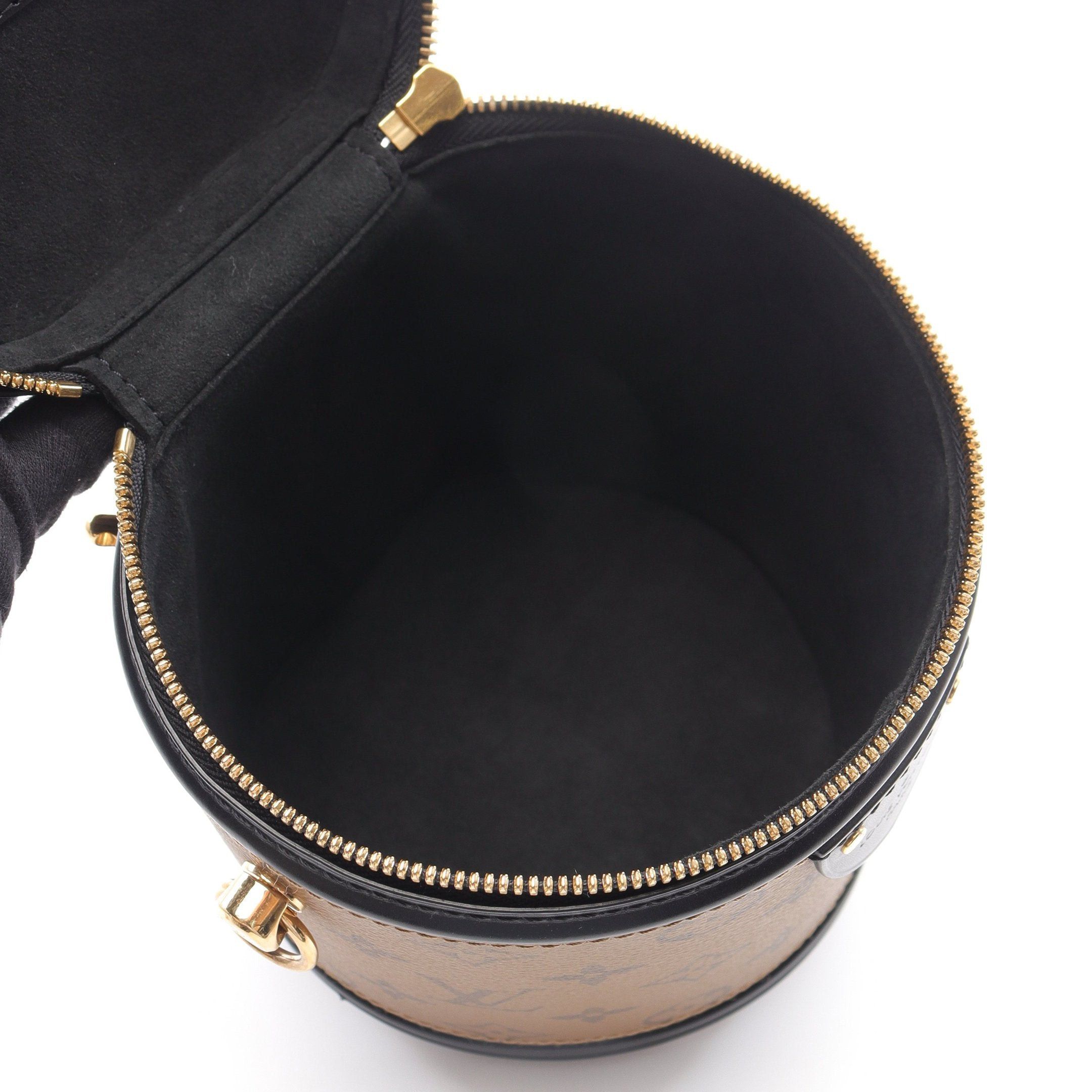 Louis Vuitton Louis Vuitton Cannes Monogram Reverse Handbag Vanity Bag Leather Brown Black Size ONE SIZE - 3 Thumbnail