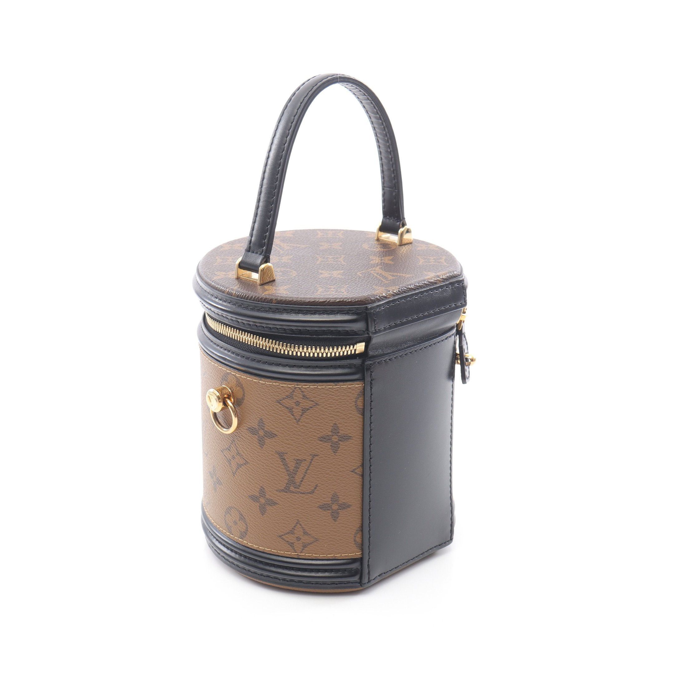 Louis Vuitton Louis Vuitton Cannes Monogram Reverse Handbag Vanity Bag Leather Brown Black Size ONE SIZE - 2 Thumbnail