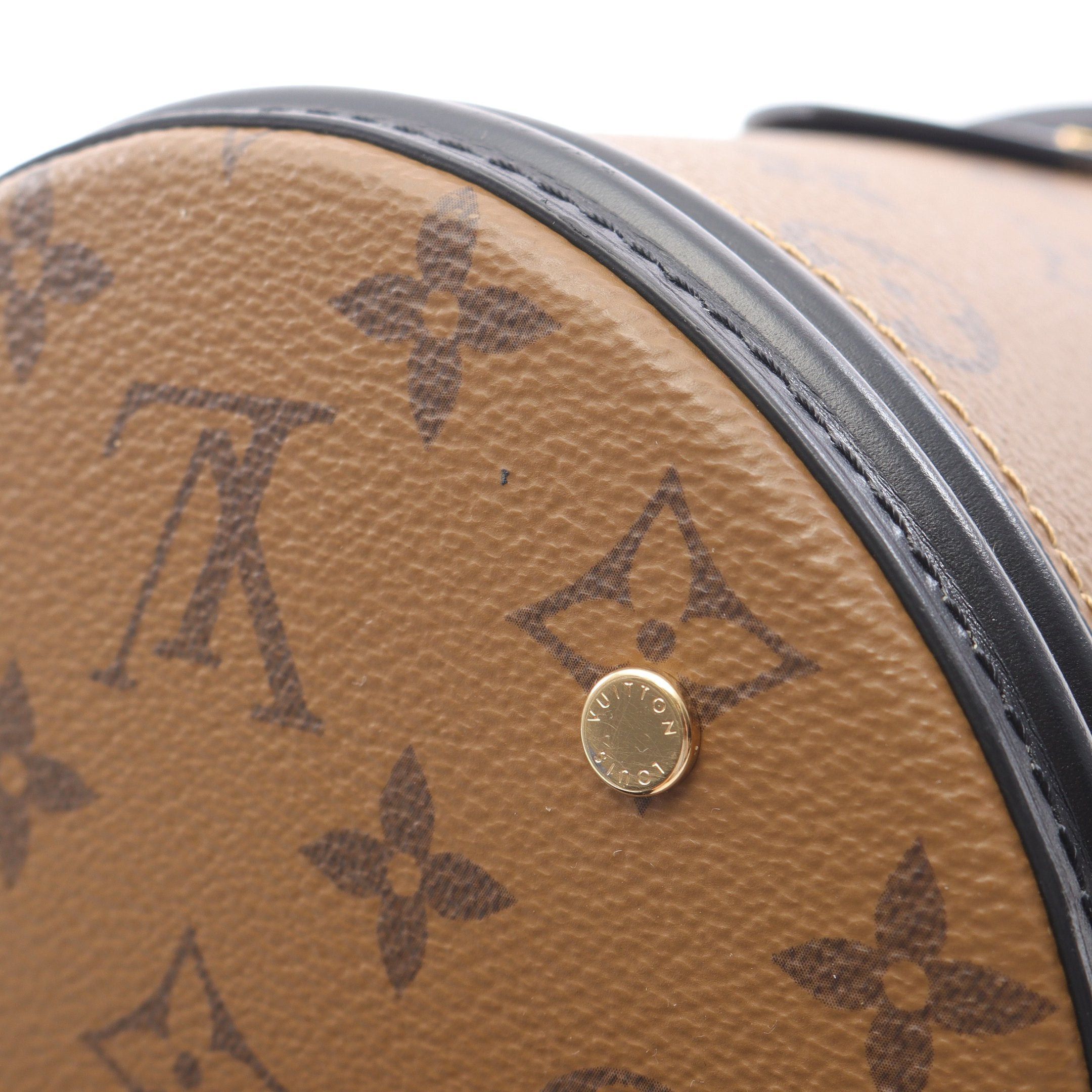 Louis Vuitton Louis Vuitton Cannes Monogram Reverse Handbag Vanity Bag Leather Brown Black Size ONE SIZE - 6 Thumbnail