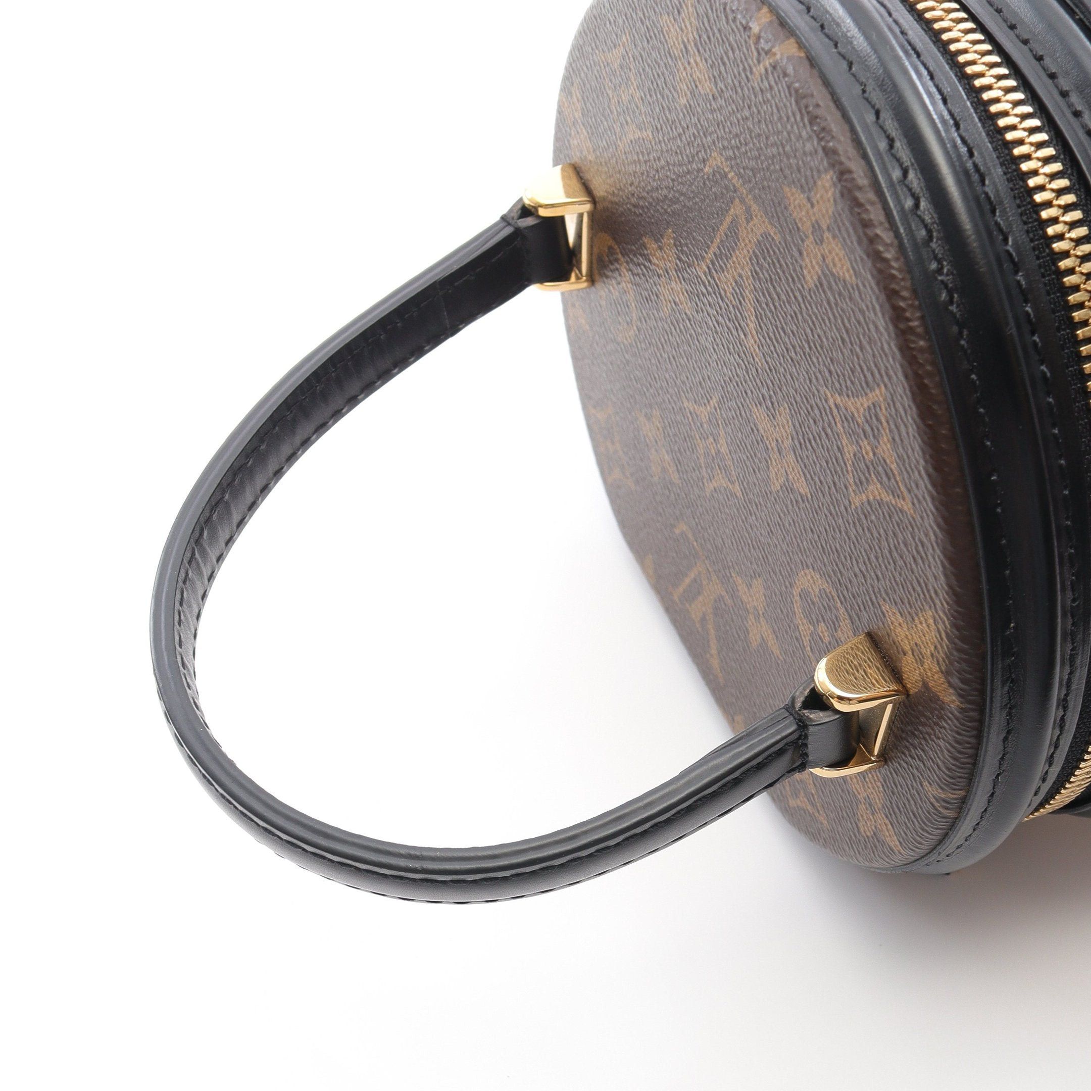 Louis Vuitton Louis Vuitton Cannes Monogram Reverse Handbag Vanity Bag Leather Brown Black Size ONE SIZE - 10 Thumbnail