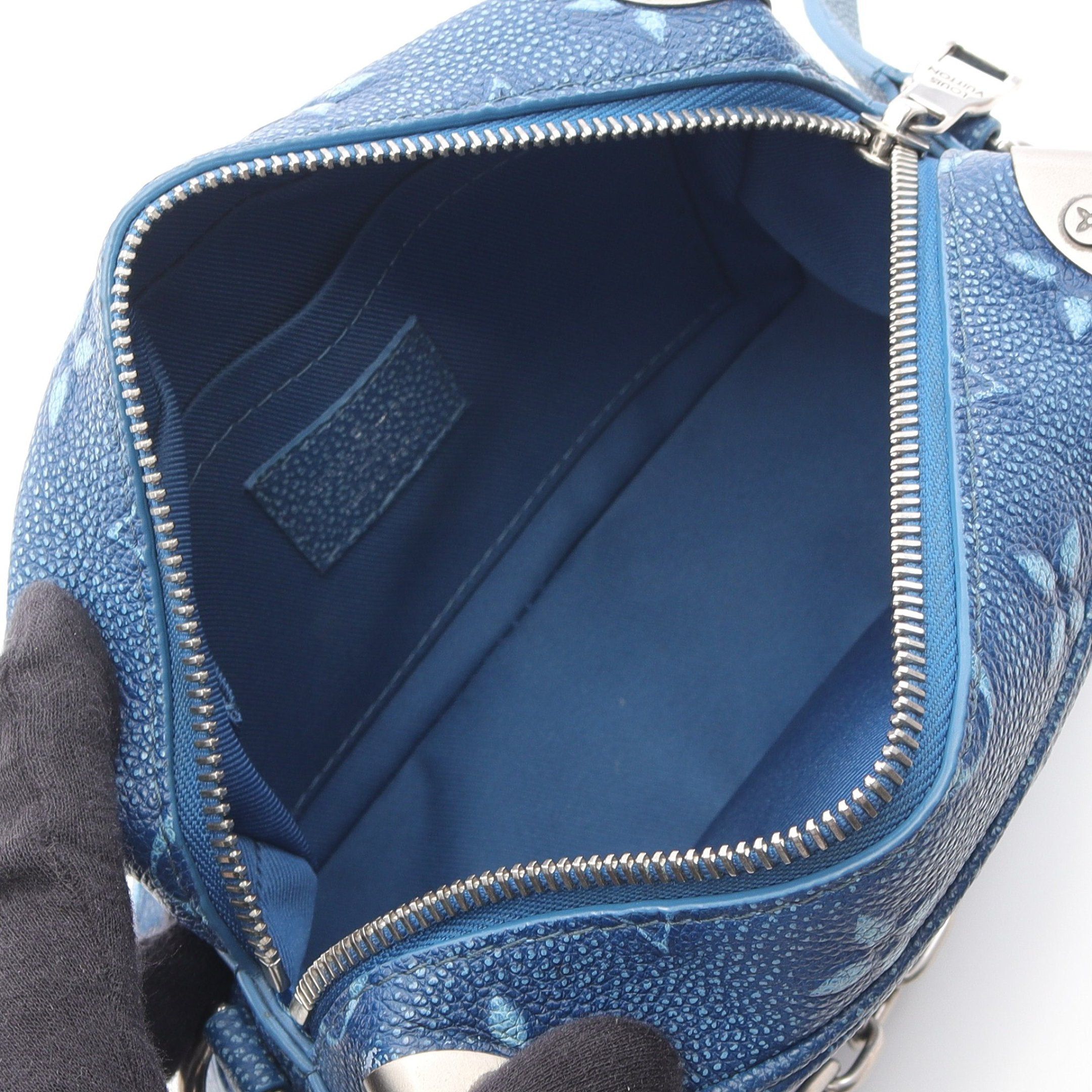Louis Vuitton Louis Vuitton Mini Soft Trunk Monogram Chain Shoulder Bag Leather Dark Blue Size ONE SIZE - 3 Thumbnail