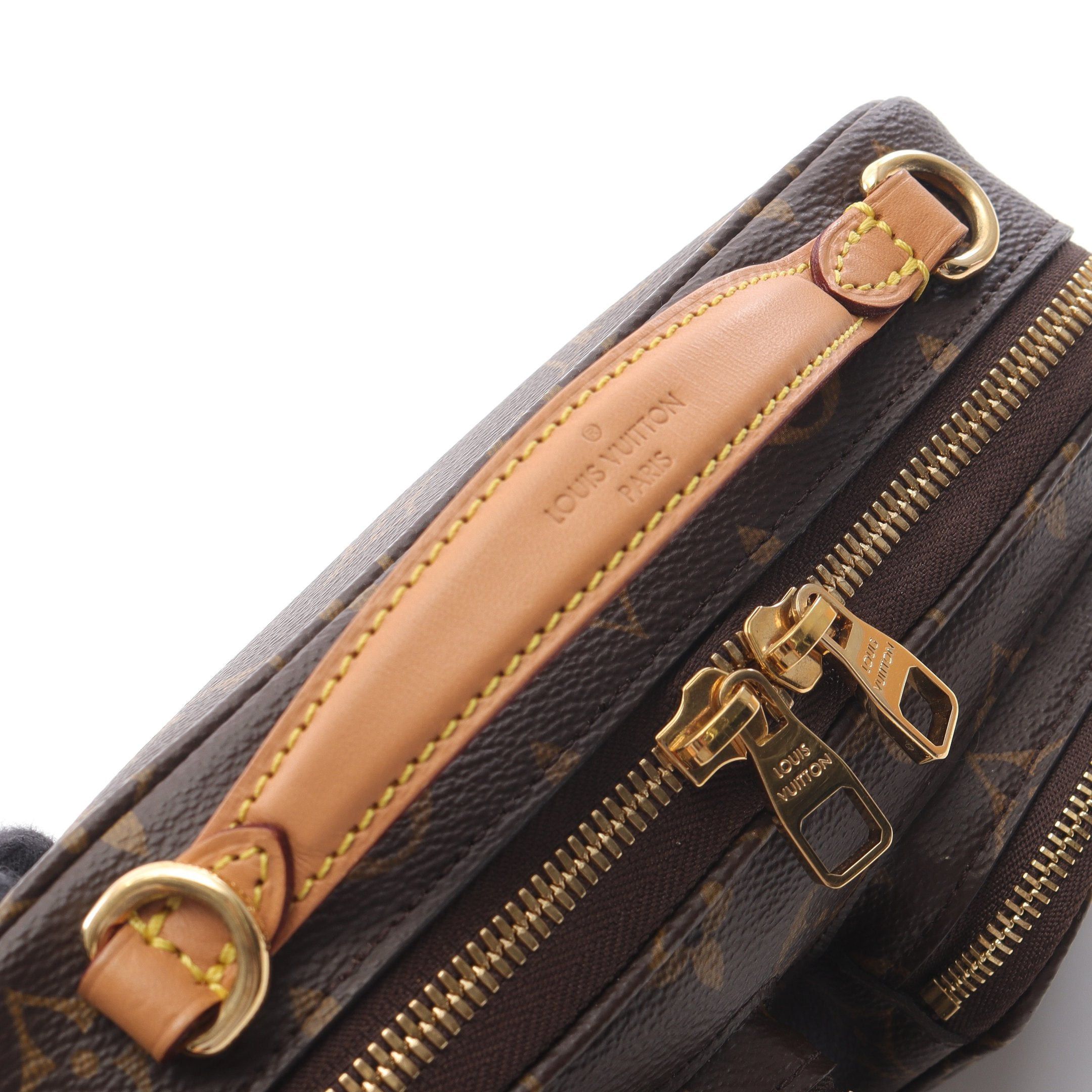 Louis Vuitton Utility Crossbody Monogram Handbag Leather Brown
