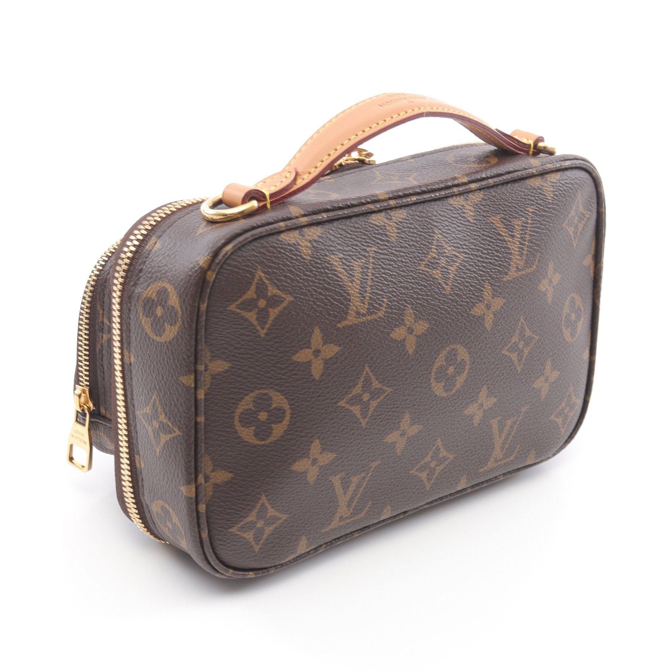 Louis Vuitton Utility Crossbody Monogram Handbag Leather Brown