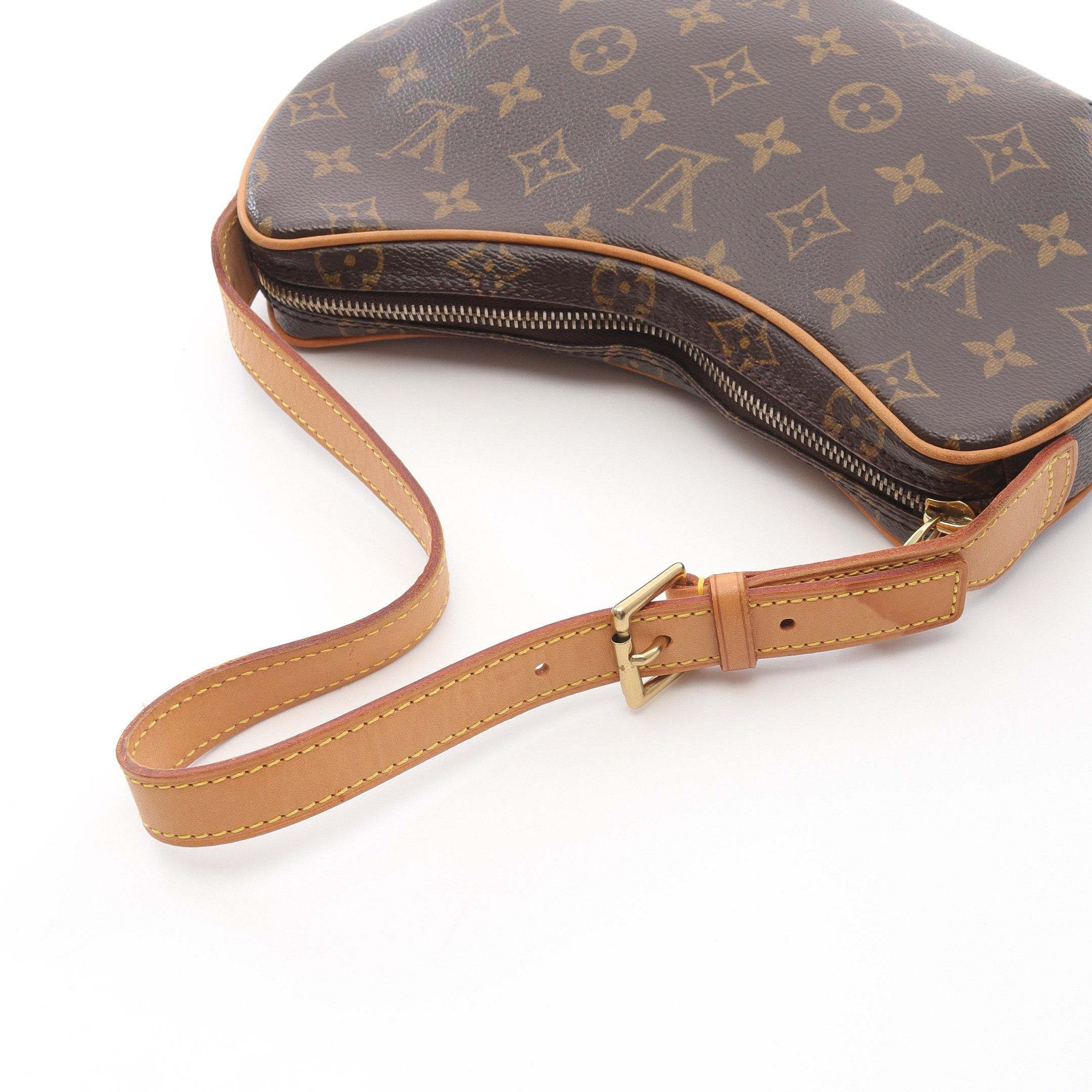 Louis Vuitton Louis Vuitton Pochette Croissant Monogram Shoulder Bag Leather Brown Size ONE SIZE - 7 Thumbnail
