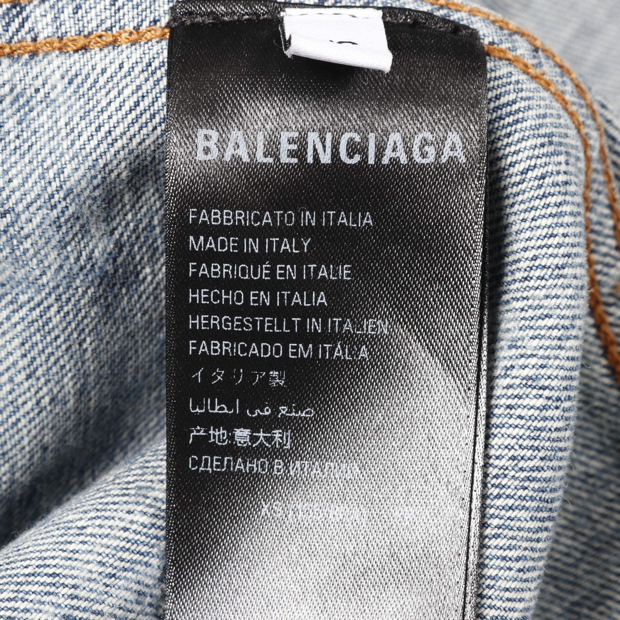 Balenciaga Balenciaga Bb Monogram Large Fit Denim Jacket Cotton Blue Size ONE SIZE - 4 Thumbnail