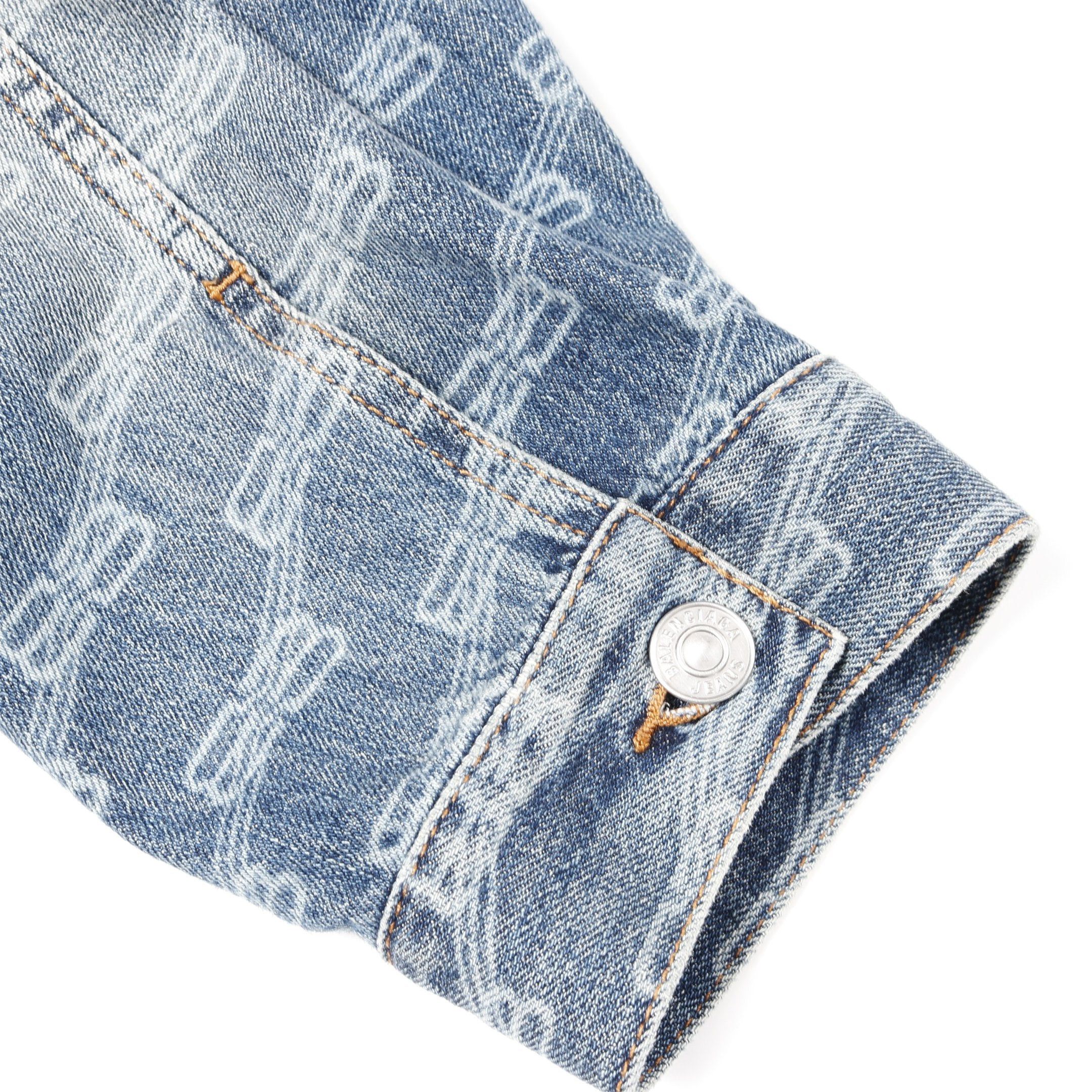 Balenciaga Balenciaga Bb Monogram Large Fit Denim Jacket Cotton Blue Size ONE SIZE - 8 Thumbnail