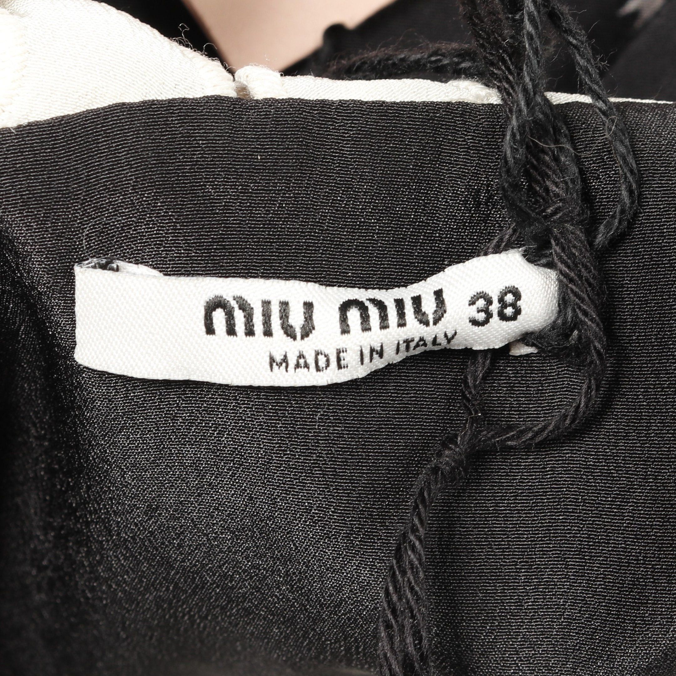 Miu Miu Miu Miu One Piece Silk Black Pink Red White Size ONE SIZE - 3 Thumbnail