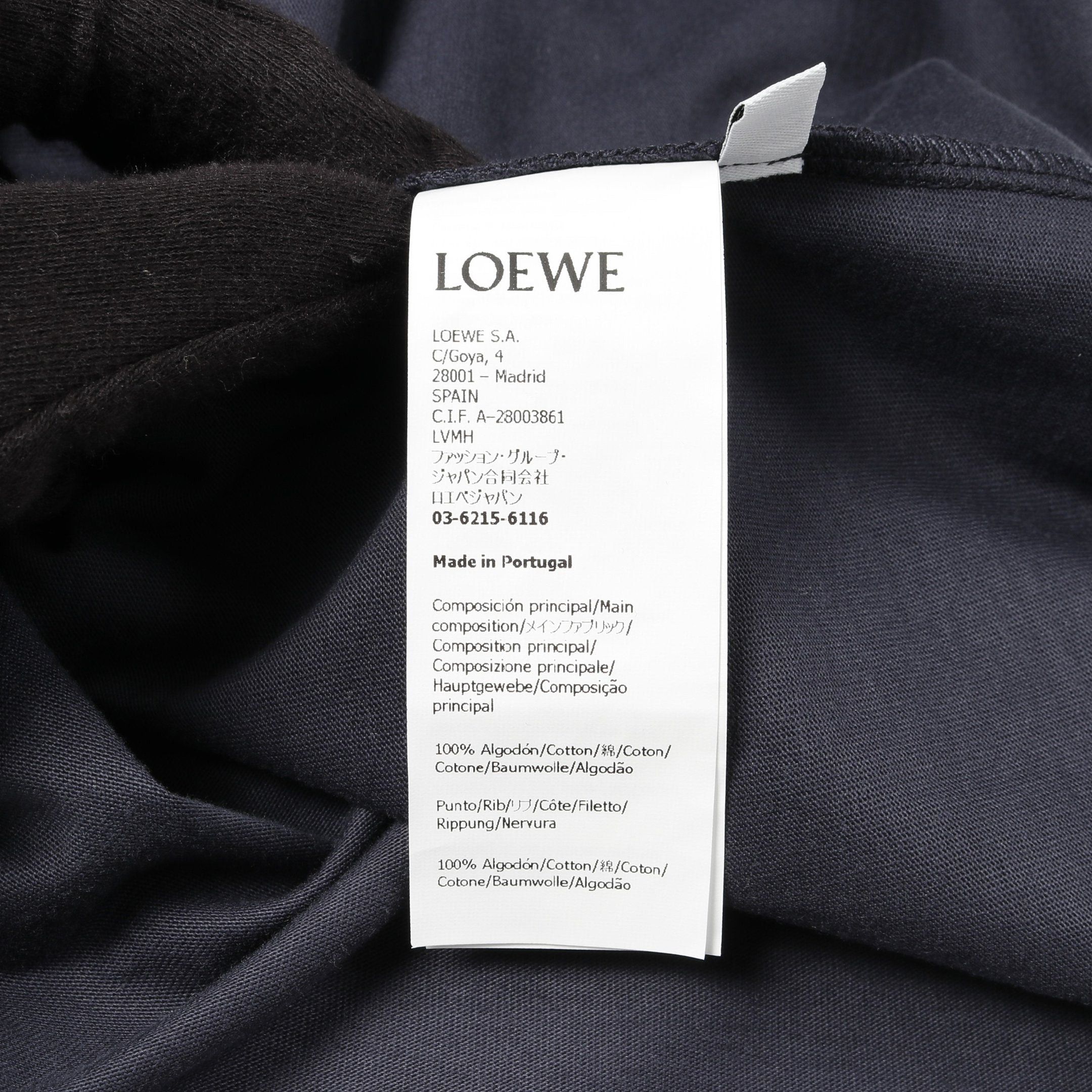 Loewe Loewe Loewe * Ibiza Anagram Lace T-Shirt Cotton Navy Size ONE SIZE - 4 Thumbnail
