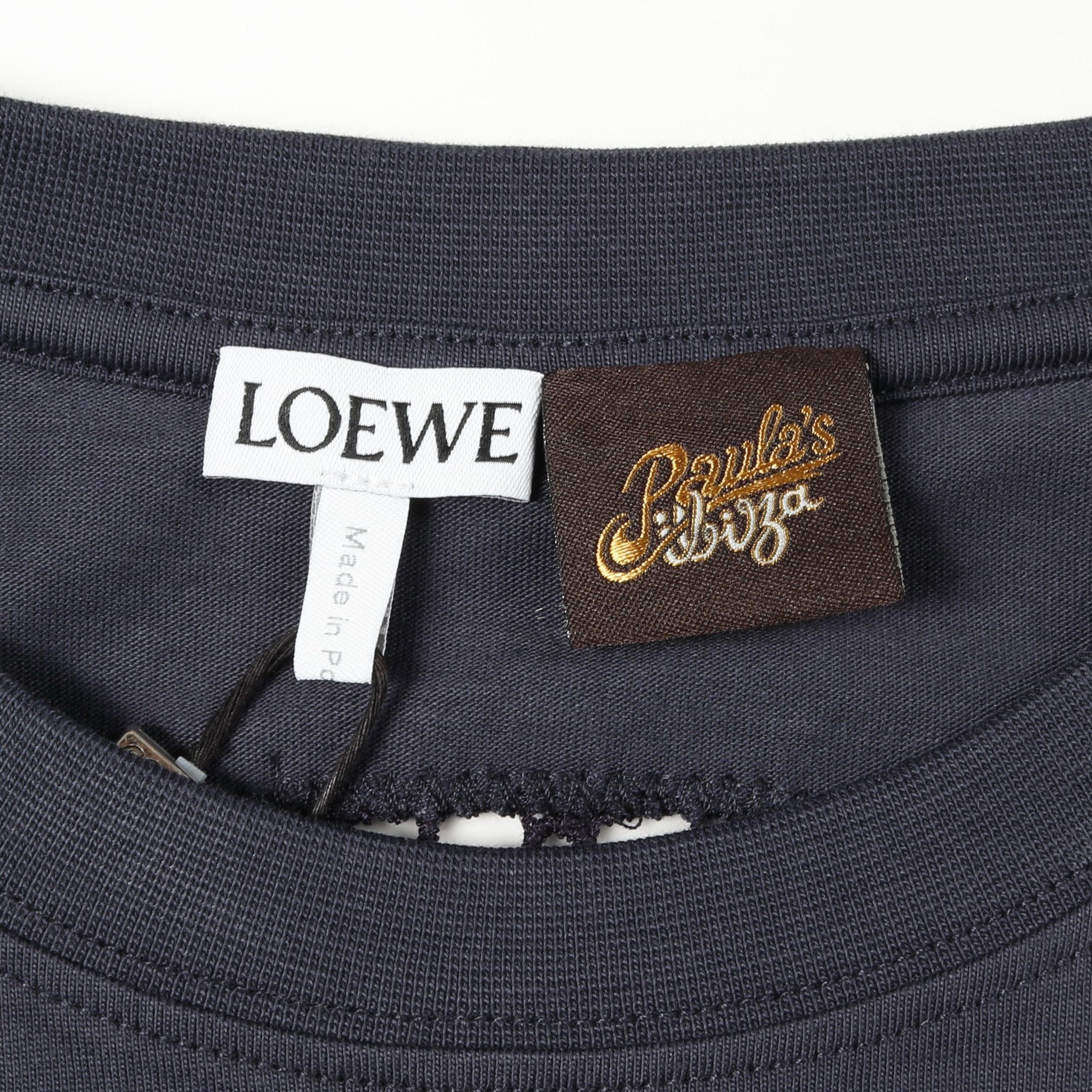 Loewe Loewe Loewe * Ibiza Anagram Lace T-Shirt Cotton Navy Size ONE SIZE - 3 Thumbnail
