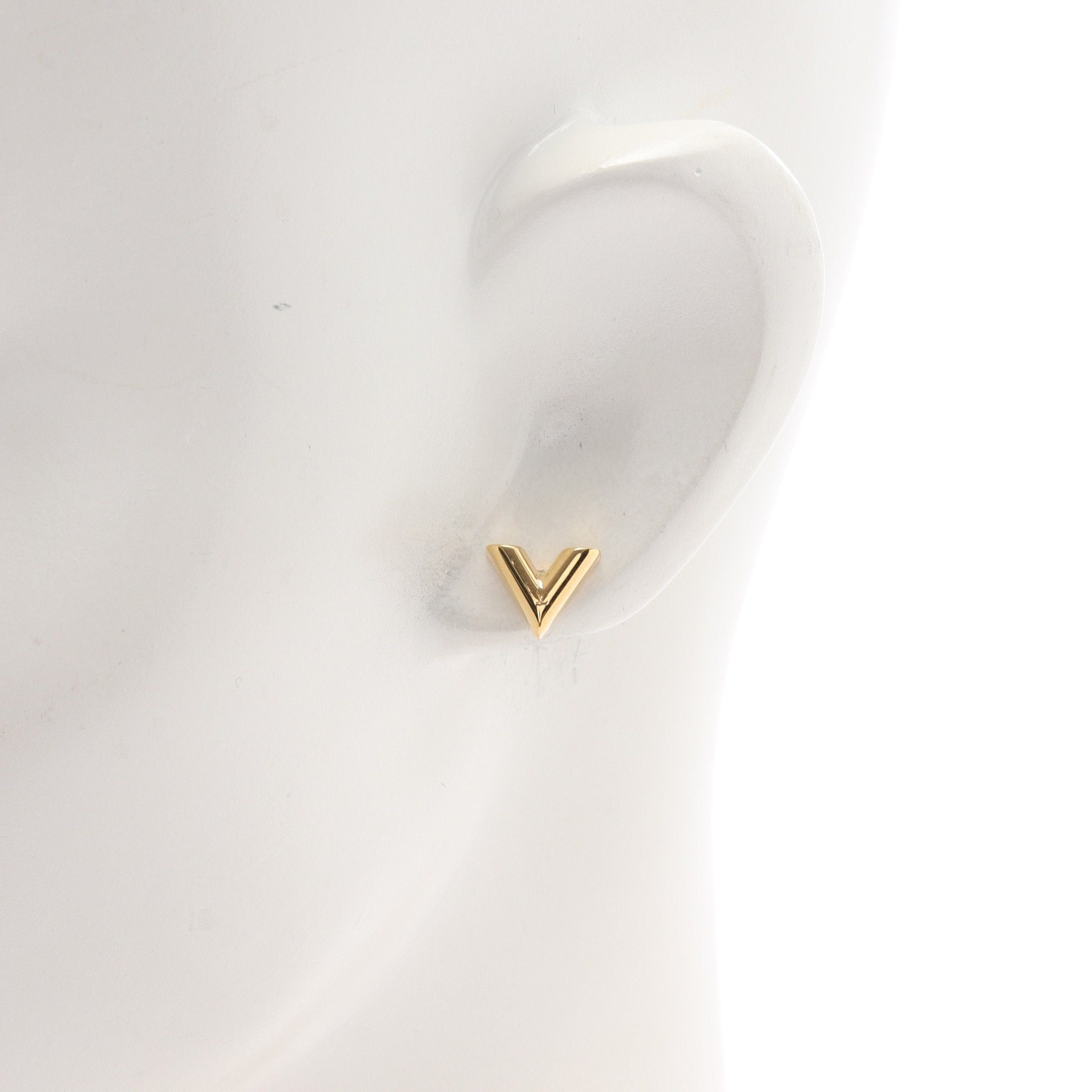 Louis Vuitton Louis Vuitton Studs Earrings Essential V Gp Gold Size ONE SIZE - 4 Thumbnail