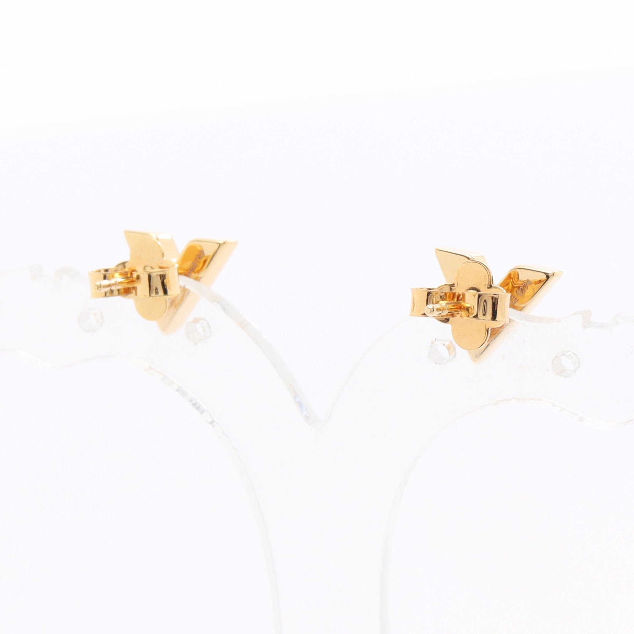 Louis Vuitton Louis Vuitton Studs Earrings Essential V Gp Gold Size ONE SIZE - 2 Thumbnail