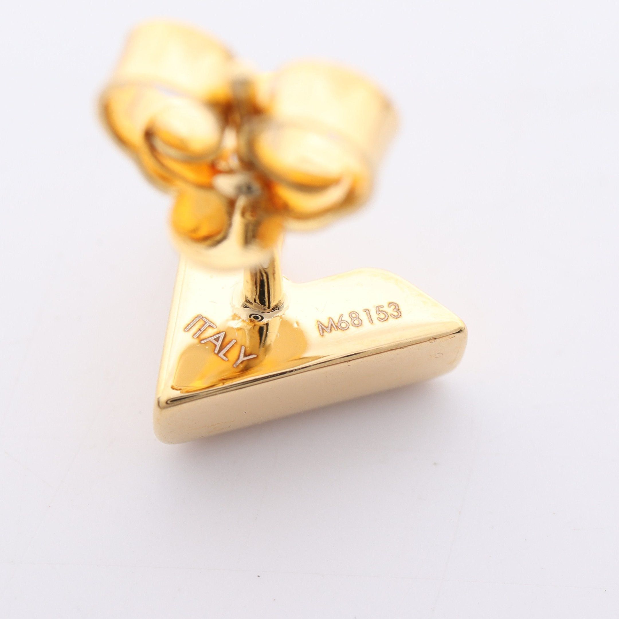 Louis Vuitton Louis Vuitton Studs Earrings Essential V Gp Gold Size ONE SIZE - 5 Thumbnail