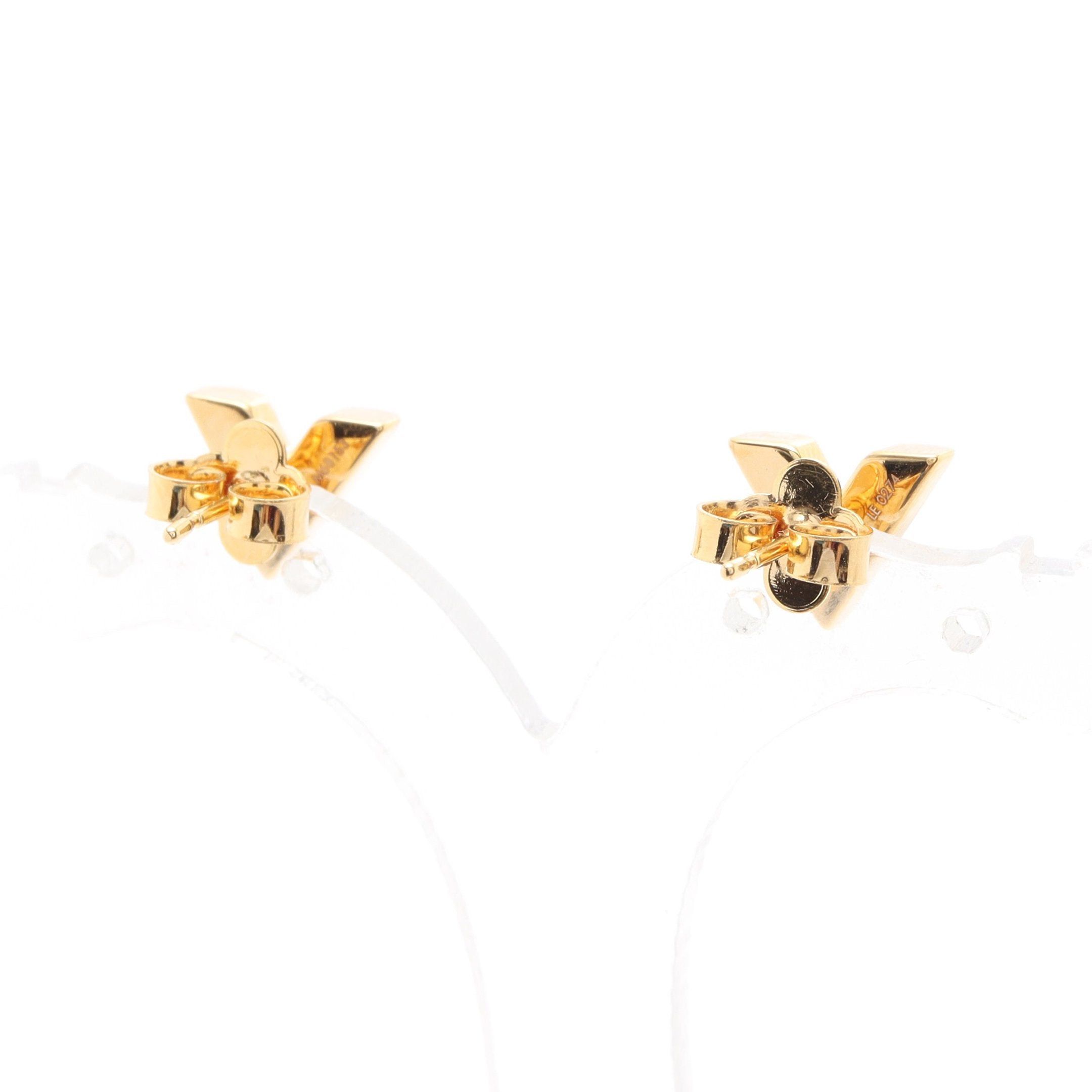 Louis Vuitton Louis Vuitton Studs Earrings Essential V Gp Gold Size ONE SIZE - 2 Thumbnail