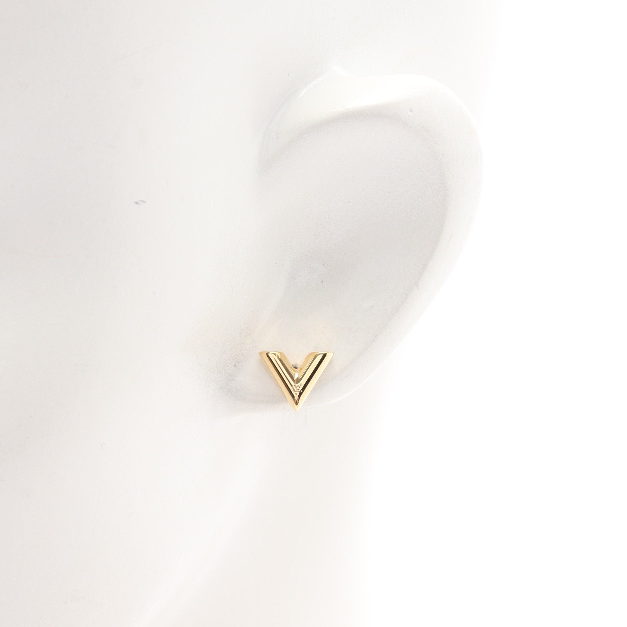 Louis Vuitton Louis Vuitton Studs Earrings Essential V Gp Gold Size ONE SIZE - 4 Thumbnail