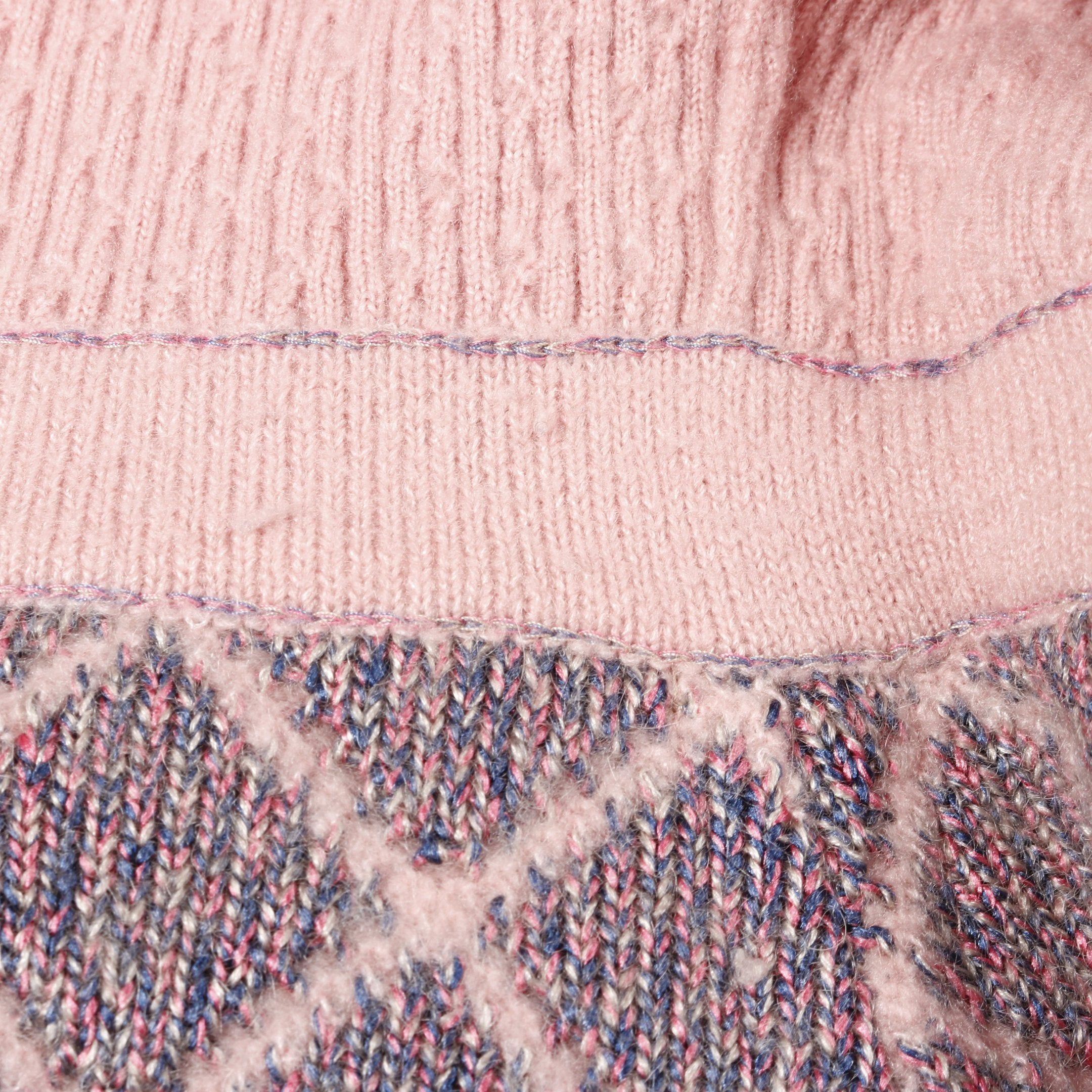Chanel Chanel Camellia Button Knit Dress Silk Cashmere Pink Blue Gray Size ONE SIZE - 5 Thumbnail