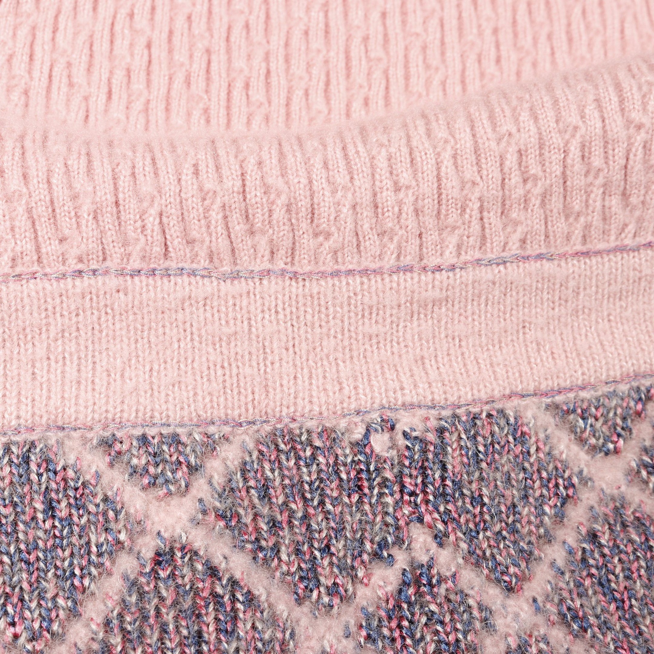 Chanel Chanel Camellia Button Knit Dress Silk Cashmere Pink Blue Gray Size ONE SIZE - 6 Thumbnail