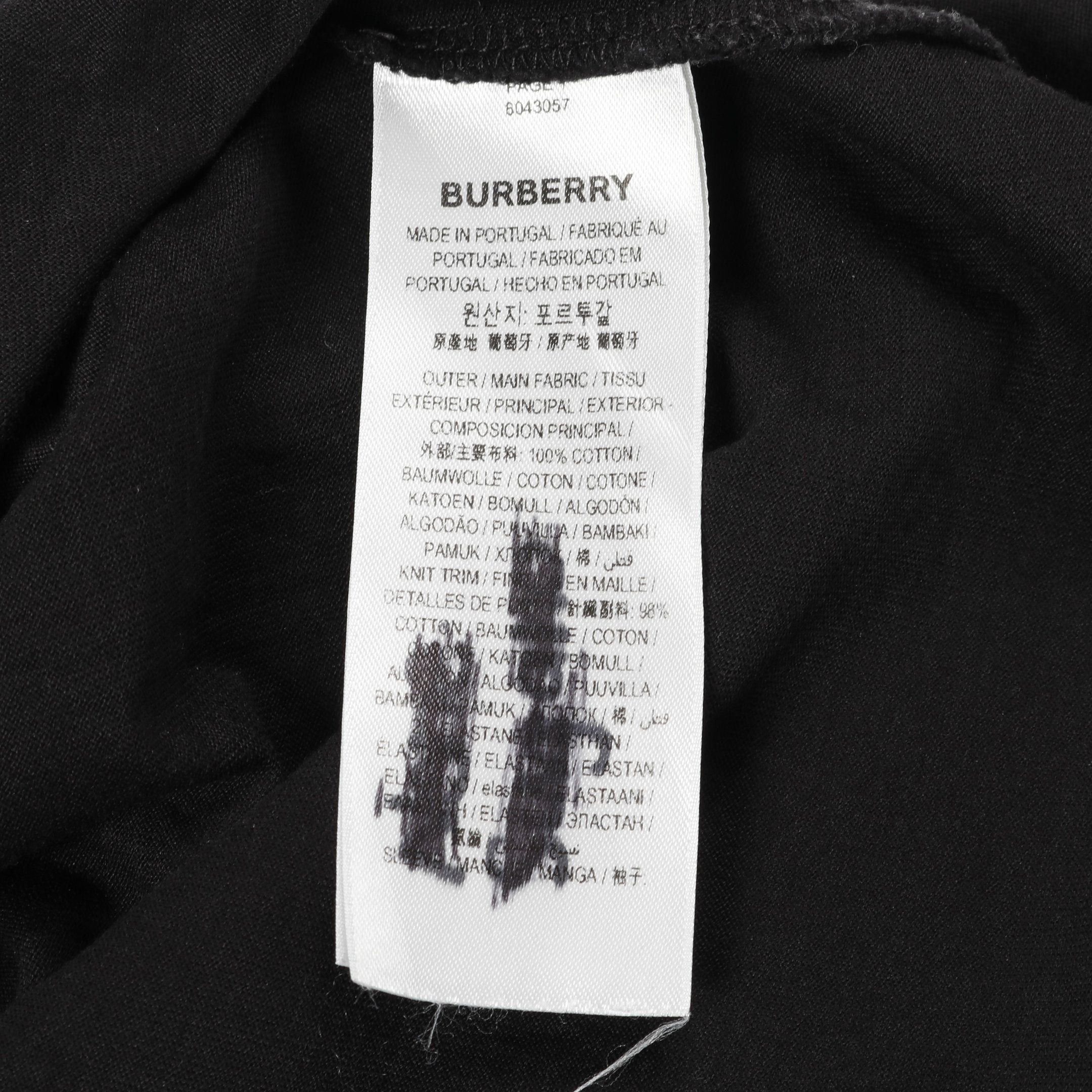 Burberry Burberry Nova Check T-Shirt Cotton Black Beige Color-Block Size ONE SIZE - 4 Thumbnail