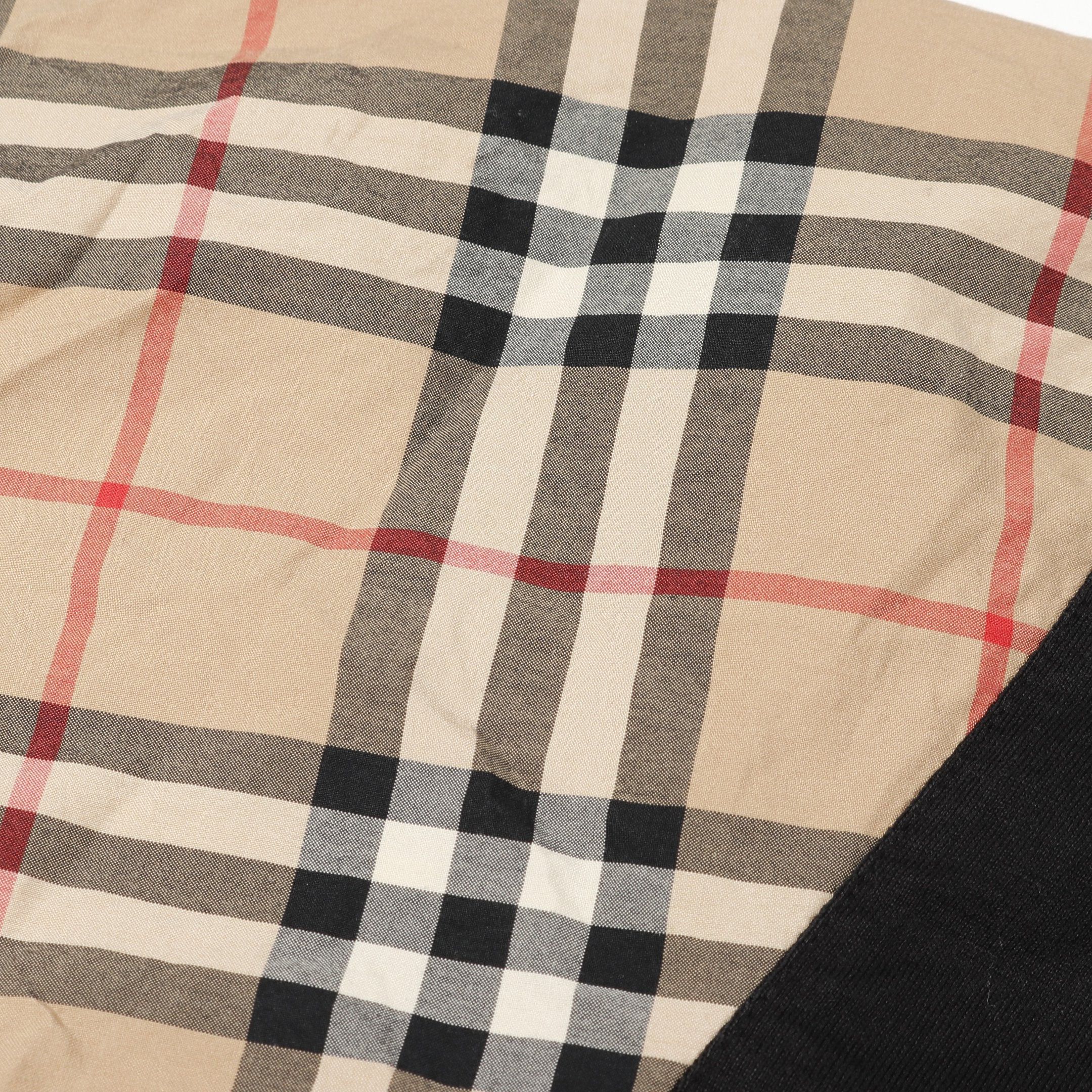 Burberry Burberry Nova Check T-Shirt Cotton Black Beige Color-Block Size ONE SIZE - 6 Thumbnail