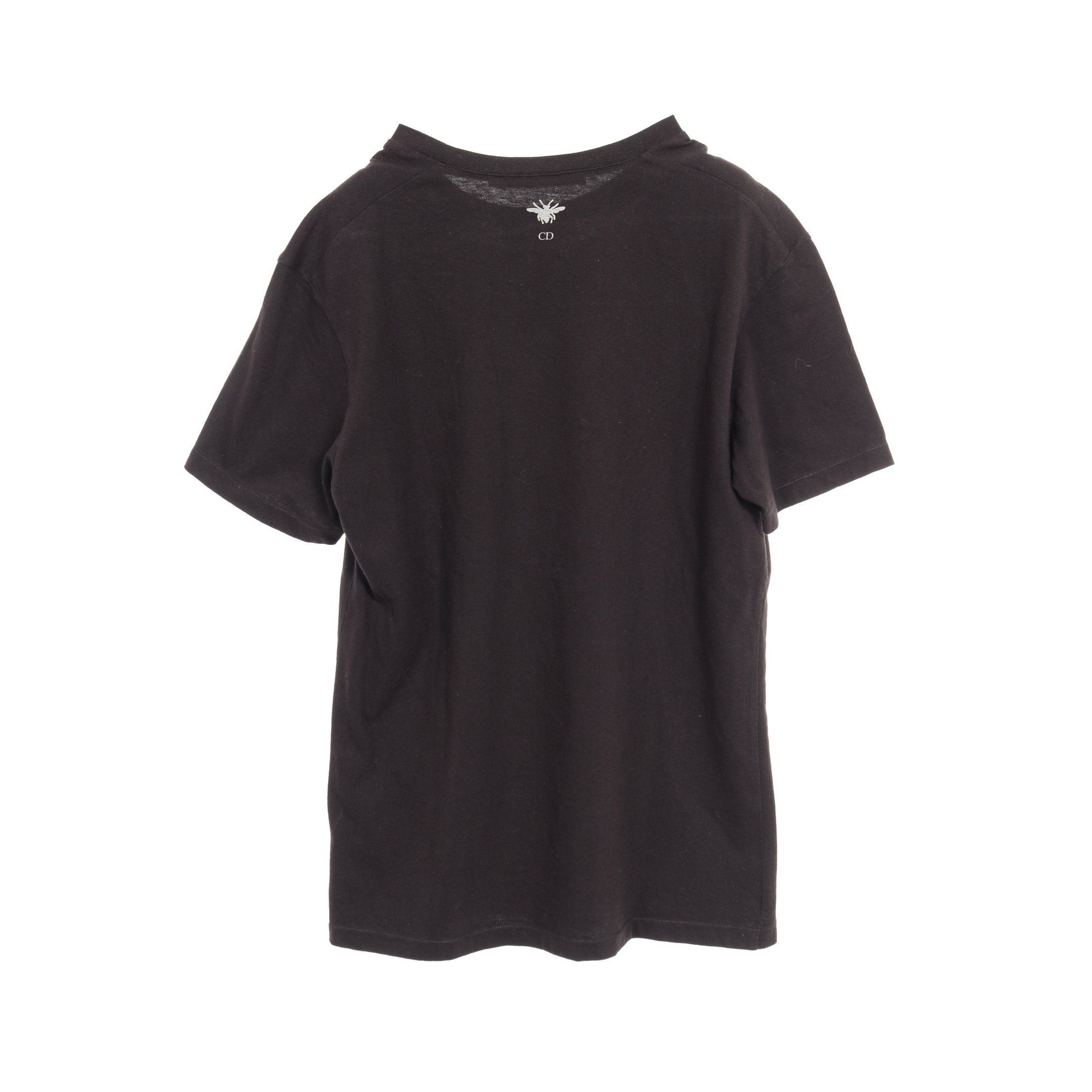 Dior Dior T-Shirt Crew Neck Short Sleeve Cotton Black Size ONE SIZE - 2 Thumbnail