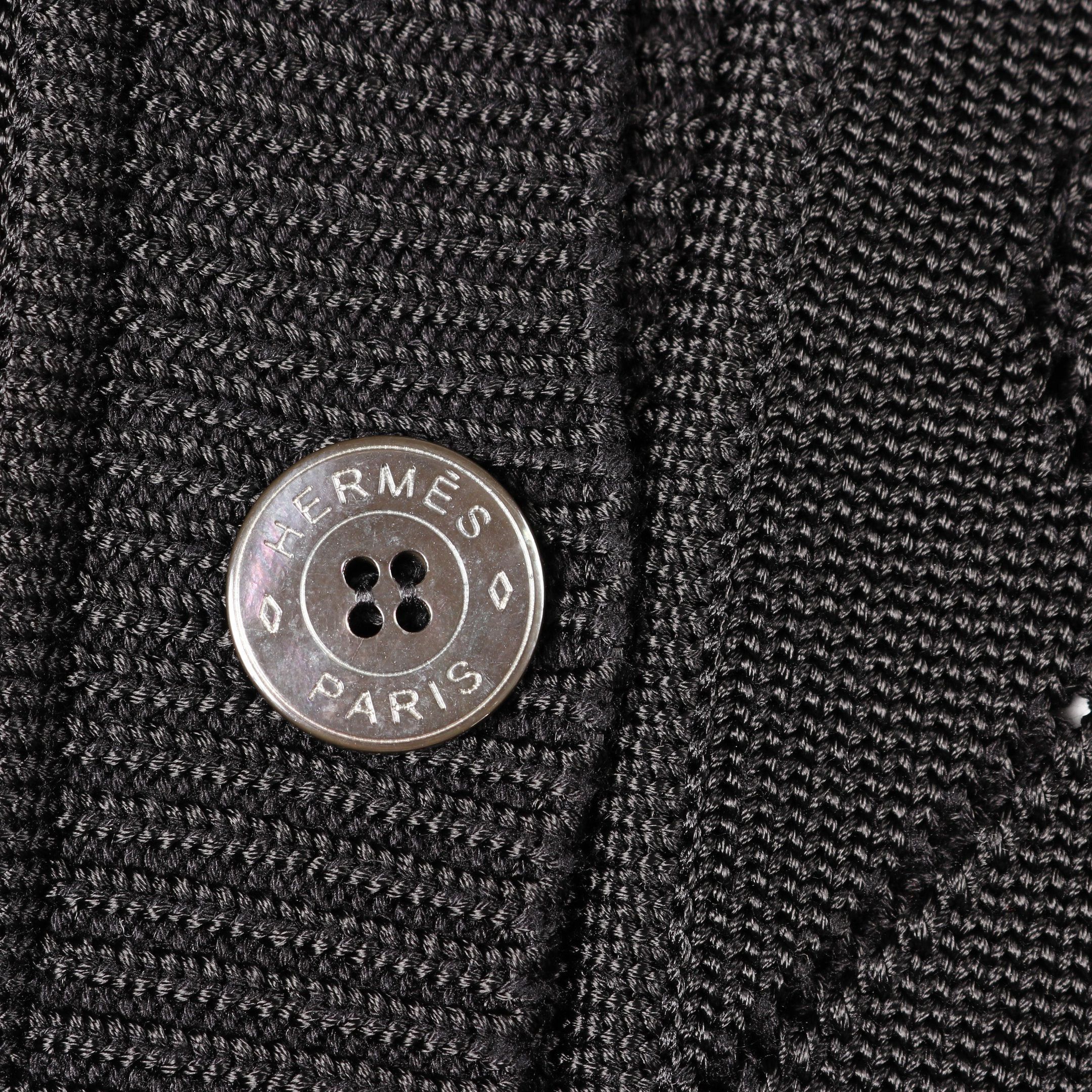 Hermes Hermes H Lift Cardigan Crew Neck Rayon Black Size ONE SIZE - 5 Thumbnail
