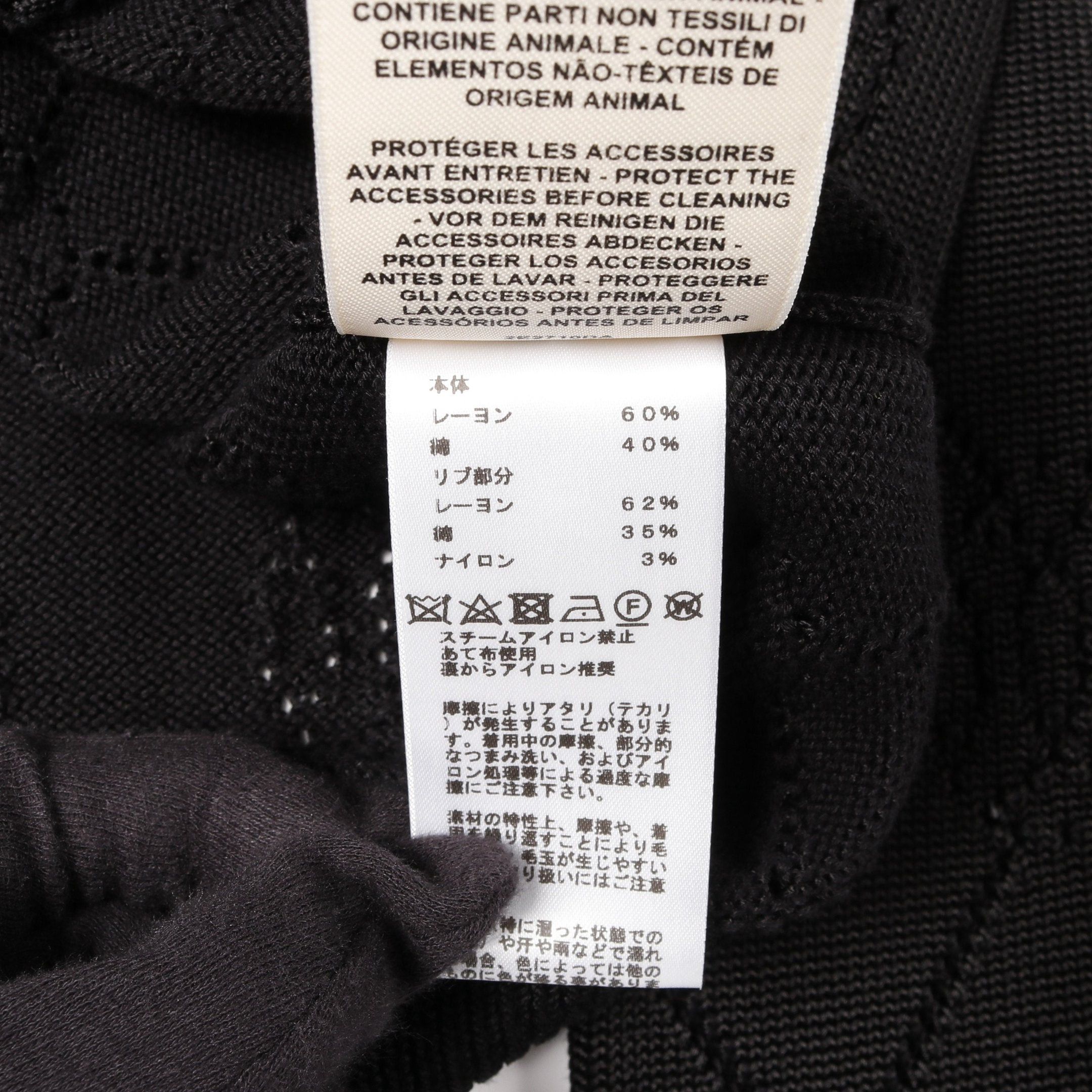 Hermes Hermes H Lift Cardigan Crew Neck Rayon Black Size ONE SIZE - 4 Thumbnail