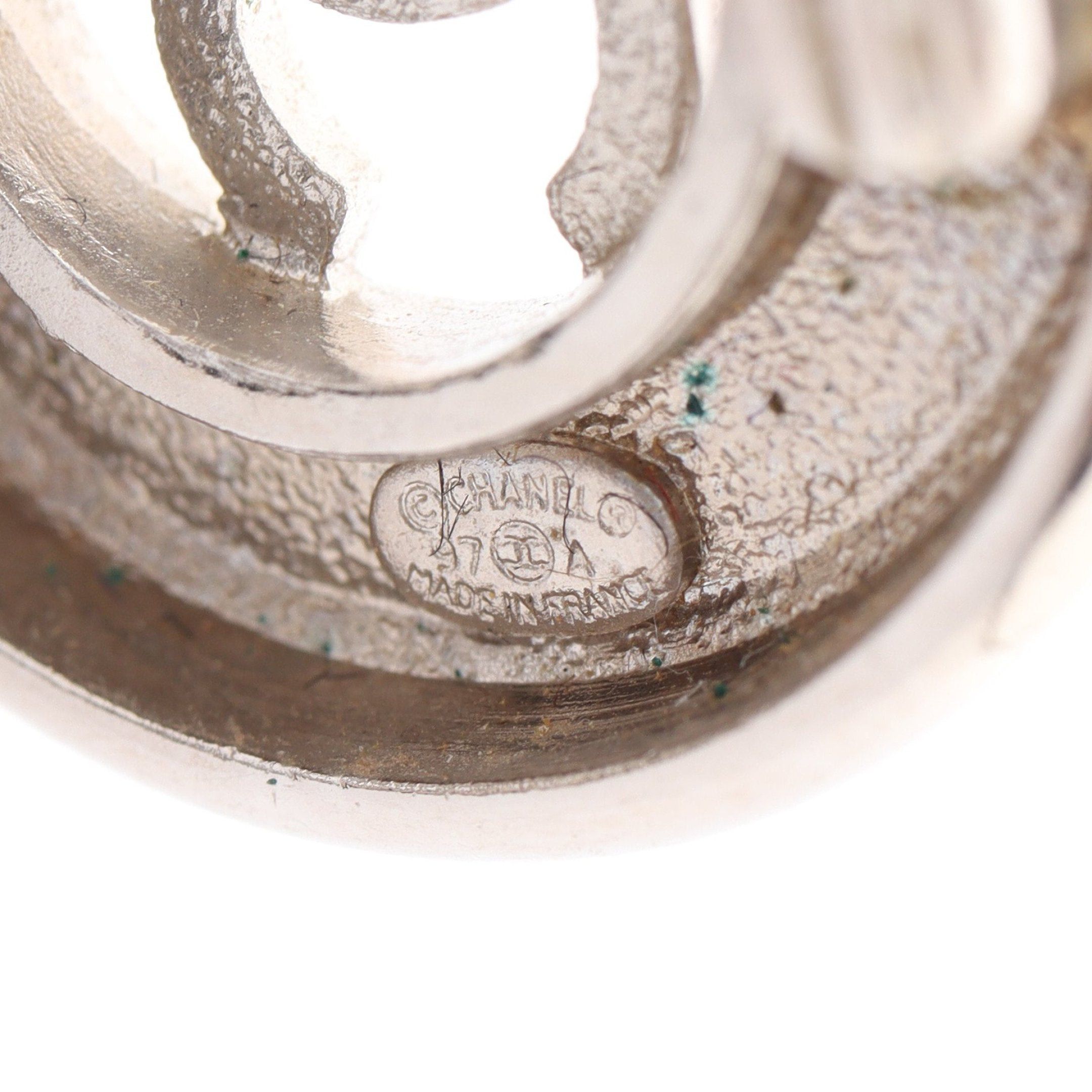 Chanel Chanel Coco Mark Earrings Silver 97A Size ONE SIZE - 3 Thumbnail