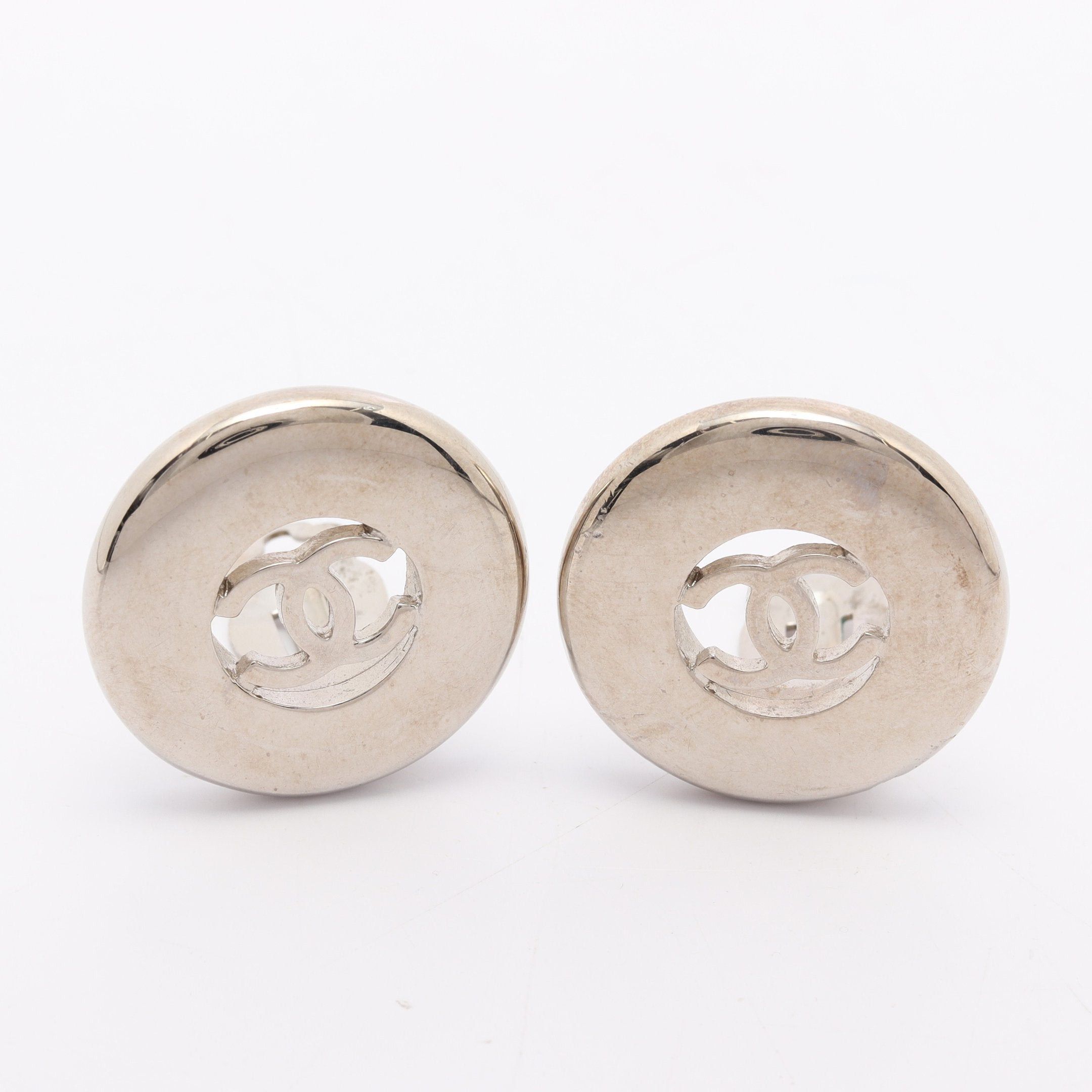 Chanel Chanel Coco Mark Earrings Silver 97A Size ONE SIZE - 6 Thumbnail