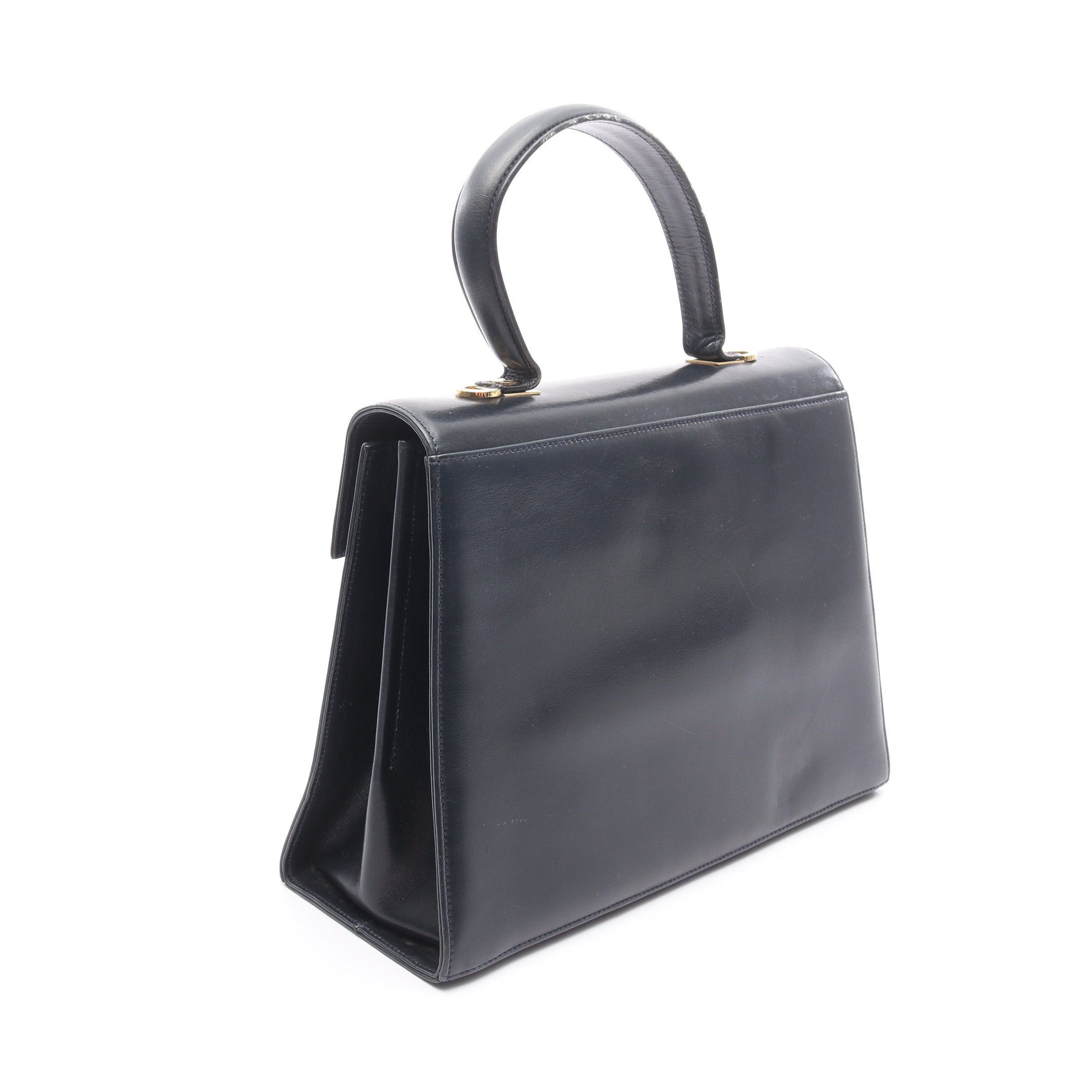 Salvatore Ferragamo Salvatore Ferragamo Gancini Handbag Leather Dark Navy Size ONE SIZE - 2 Thumbnail