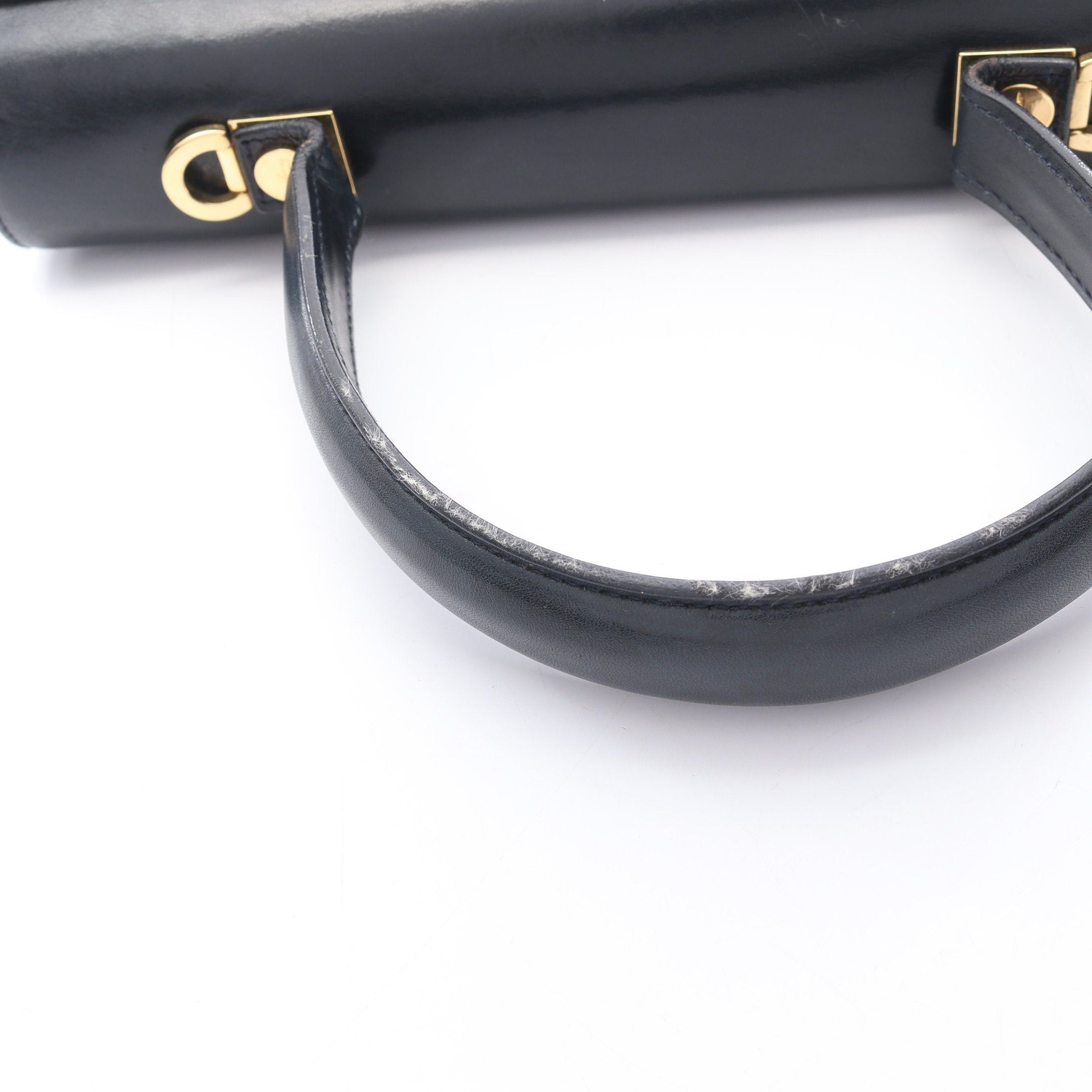 Salvatore Ferragamo Salvatore Ferragamo Gancini Handbag Leather Dark Navy Size ONE SIZE - 6 Thumbnail