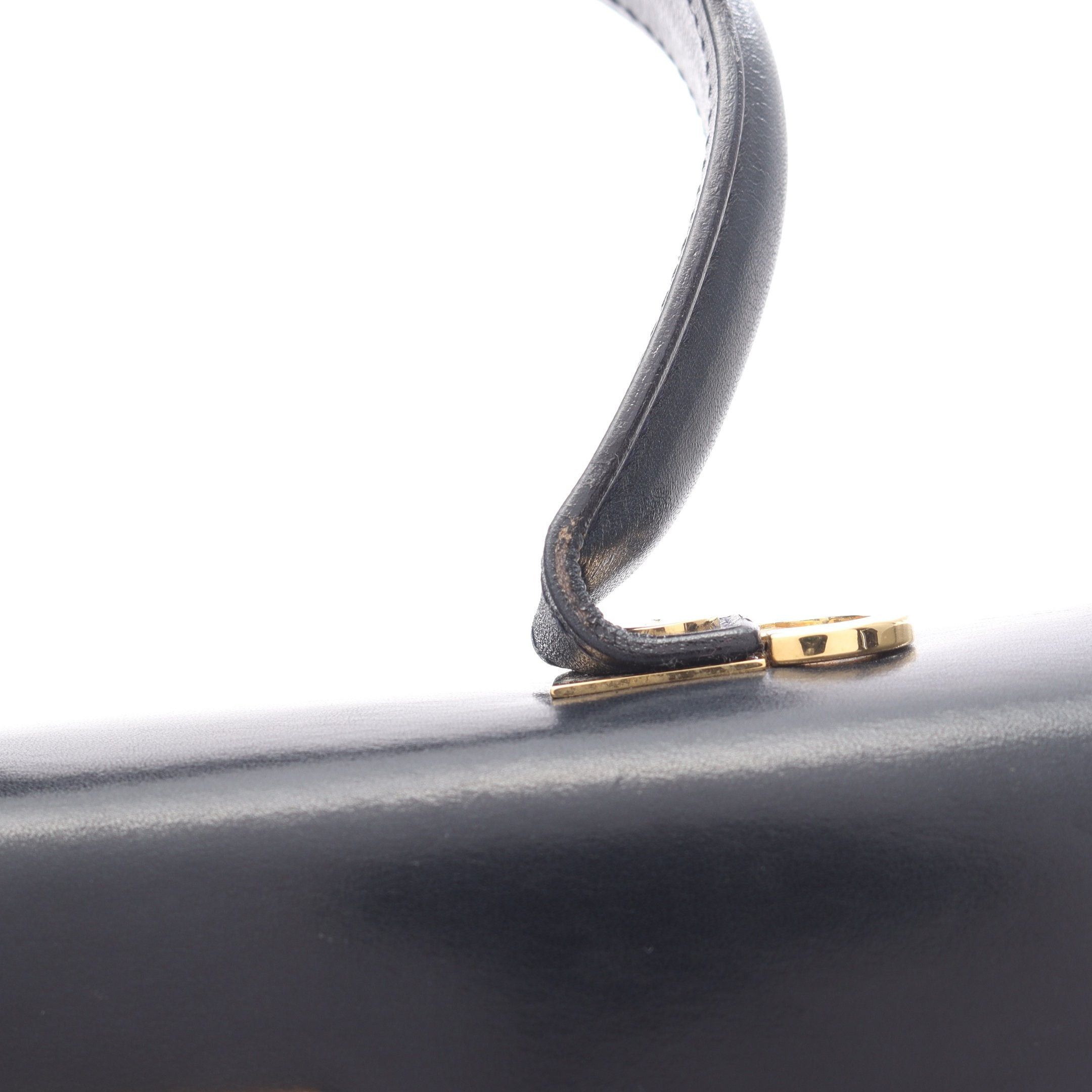Salvatore Ferragamo Salvatore Ferragamo Gancini Handbag Leather Dark Navy Size ONE SIZE - 5 Thumbnail