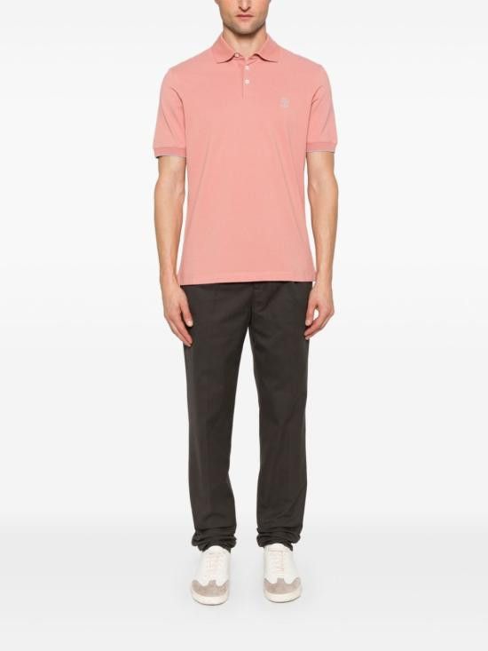 Brunello Cucinelli BRUNELLO CUCINELLI Men Polo Shirts ME8548788 CXC50 Orange Size US XL / EU 56 / 4 - 2 Thumbnail