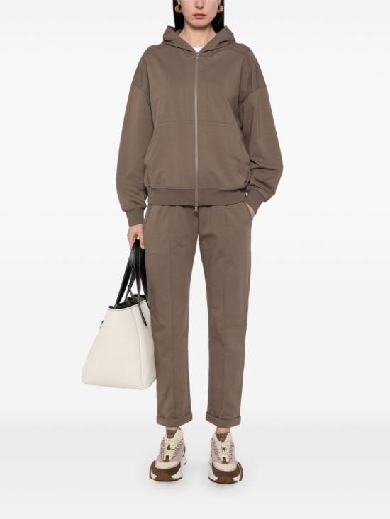 Brunello Cucinelli BRUNELLO CUCINELLI Women Hoodies MH827FB706 C8705 Brown Size XL / US 12-14 / IT 48-50 - 3 Thumbnail