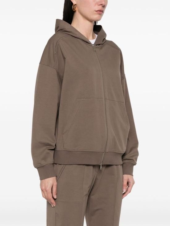 Brunello Cucinelli BRUNELLO CUCINELLI Women Hoodies MH827FB706 C8705 Brown Size XL / US 12-14 / IT 48-50 - 5 Thumbnail
