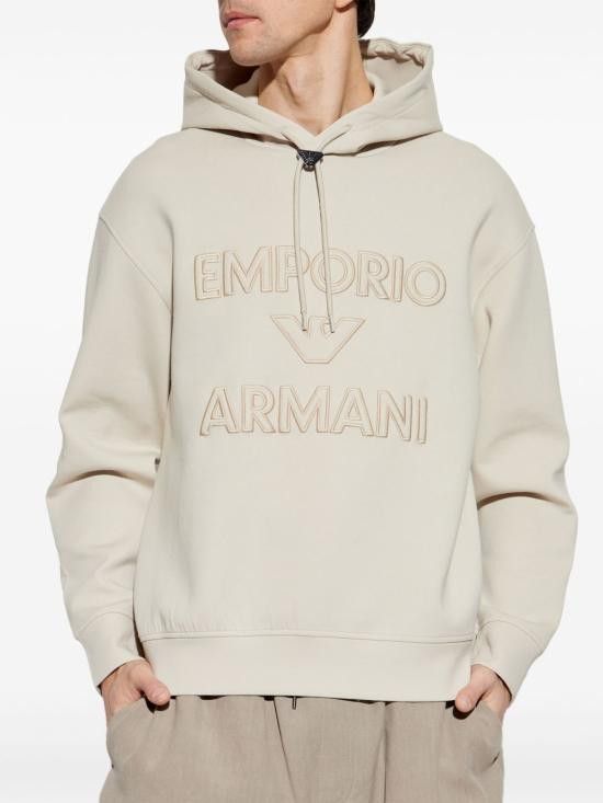 Emporio Armani EMPORIO ARMANI Women Hoodies EM001121 AF10013U1098 Beige Size M / US 6-8 / IT 42-44 - 3 Thumbnail