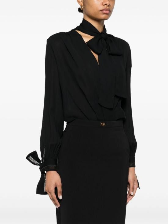 Elisabetta Franchi ELISABETTA FRANCHI Women Shirts CB00653E2 110 Black Size S / US 4 / IT 40 - 3 Thumbnail