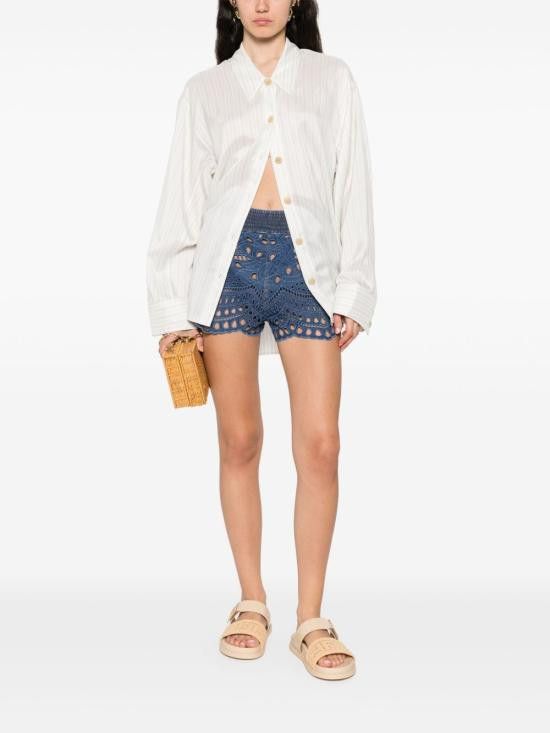 Ermanno Scervino ERMANNO SCERVINO Women Shorts & Burmudas D464P701 KOX94037 Blue Size 30" / US 8 / IT 44 - 3 Thumbnail