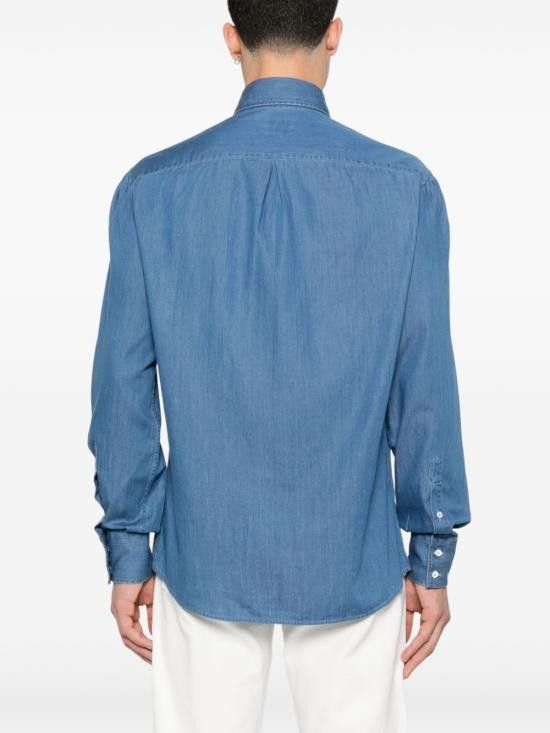 Brunello Cucinelli BRUNELLO CUCINELLI Men Long Tops MR6830028 C001 Blue Size US XXL / EU 58 / 5 - 3 Thumbnail