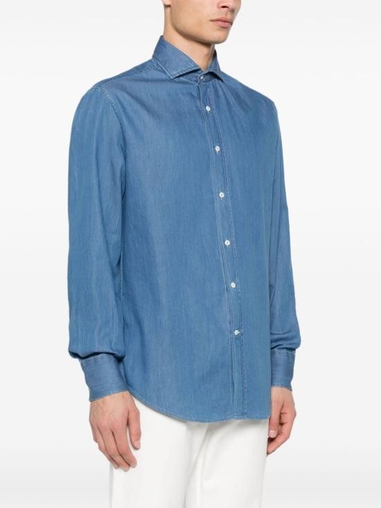 Brunello Cucinelli BRUNELLO CUCINELLI Men Long Tops MR6830028 C001 Blue Size US XXL / EU 58 / 5 - 4 Thumbnail