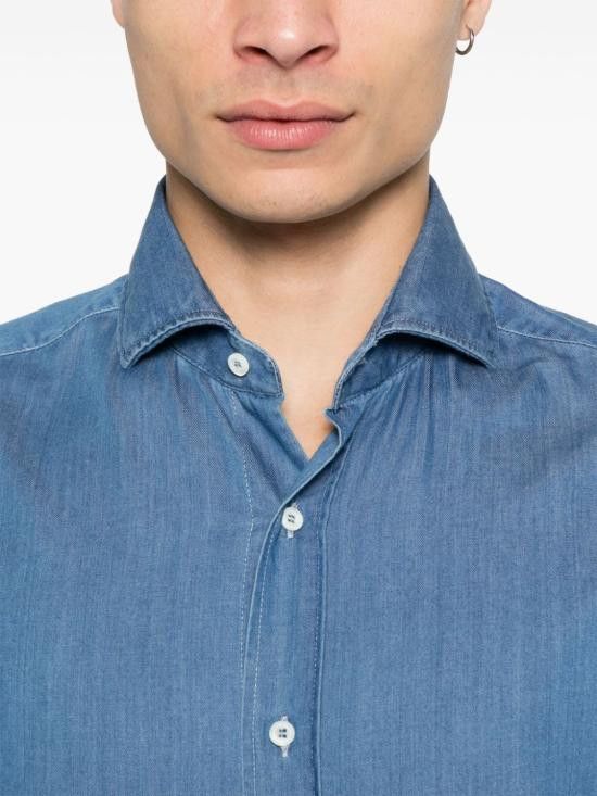 Brunello Cucinelli BRUNELLO CUCINELLI Men Long Tops MR6830028 C001 Blue Size US XXL / EU 58 / 5 - 2 Thumbnail