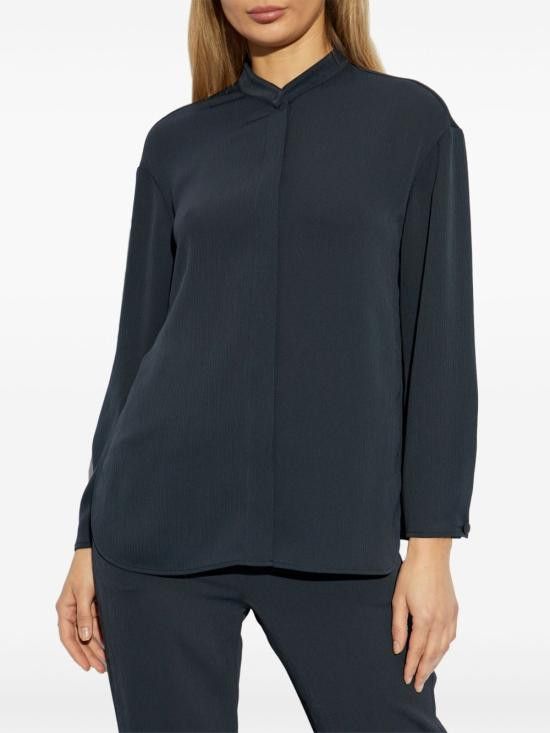 Emporio Armani EMPORIO ARMANI Women Shirts EW000863 AF12521UB081 Blue Size XL / US 12-14 / IT 48-50 - 3 Thumbnail