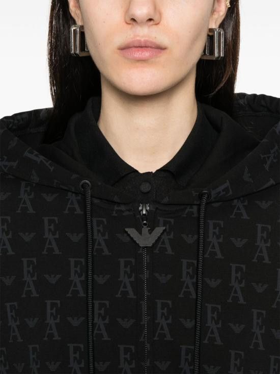Emporio Armani EMPORIO ARMANI Women Hoodies EW001026 AF10002FC026 Black Size M / US 6-8 / IT 42-44 - 3 Thumbnail