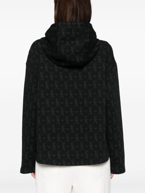 Emporio Armani EMPORIO ARMANI Women Hoodies EW001026 AF10002FC026 Black Size M / US 6-8 / IT 42-44 - 4 Thumbnail