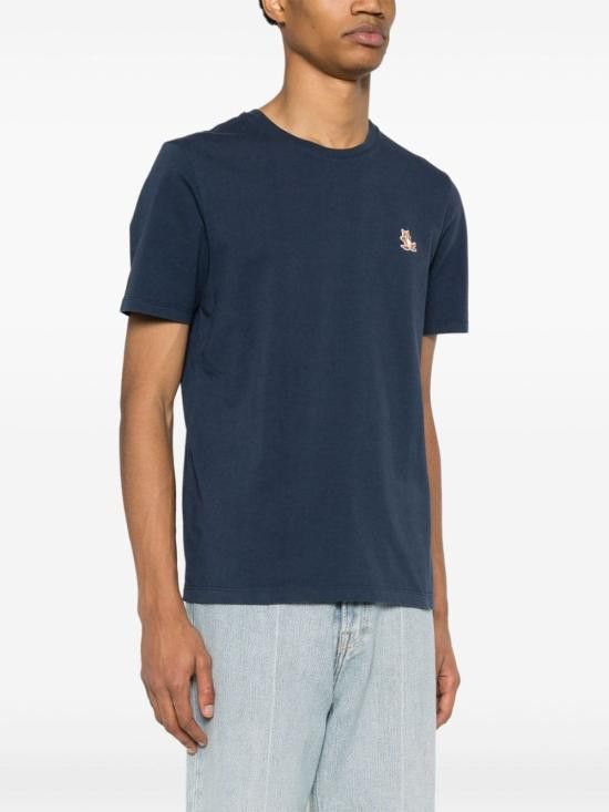 Maison Kitsune MAISON KITSUNE Men T-Shirts LM00110 KJ0008P476 Blue Size US L / EU 52-54 / 3 - 2 Thumbnail