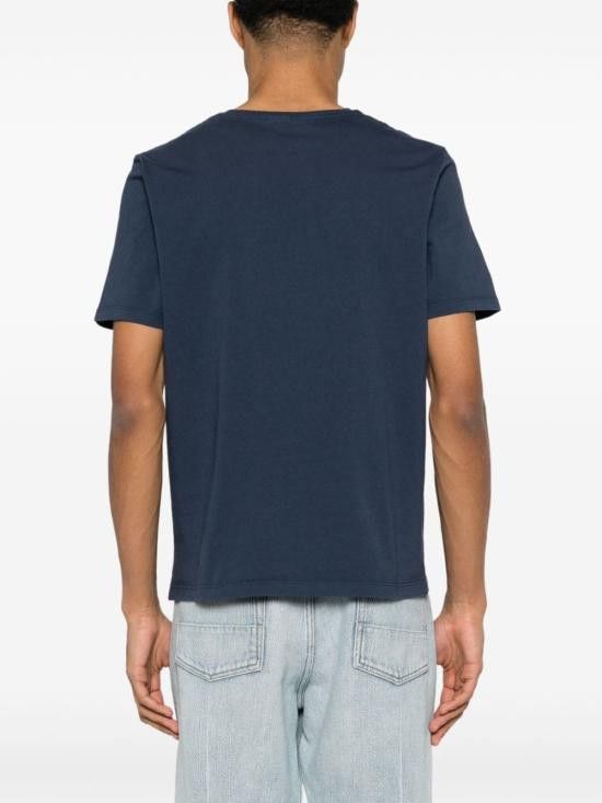 Maison Kitsune MAISON KITSUNE Men T-Shirts LM00110 KJ0008P476 Blue Size US XL / EU 56 / 4 - 4 Thumbnail